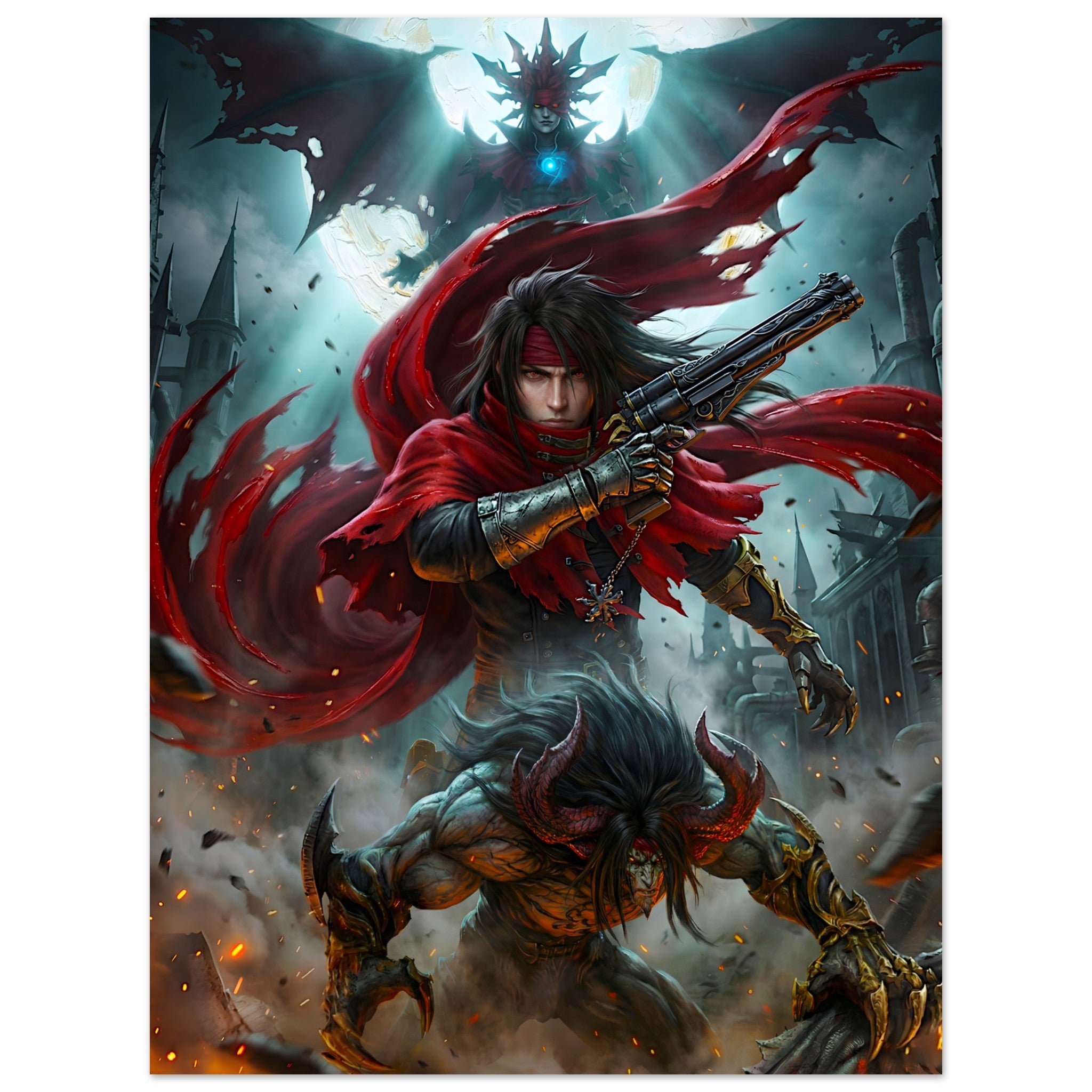 Vincent Valentine Final Fantasy VII Remake Rebirth Art Print – FF7