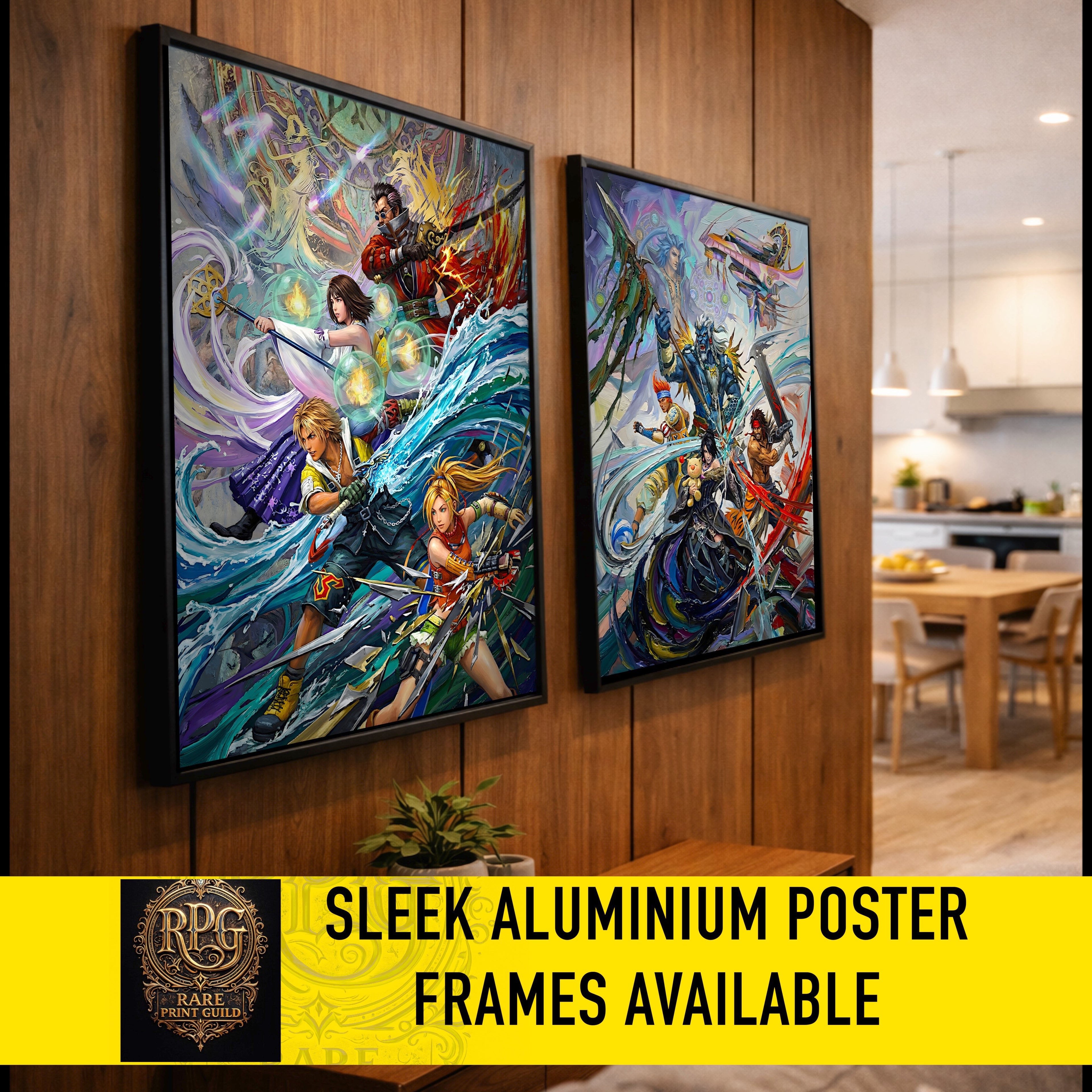 Final Fantasy X Ensemble Art Print – Pilgrimage & Guardians of Spira | FF10 Premium JRPG Wall Art