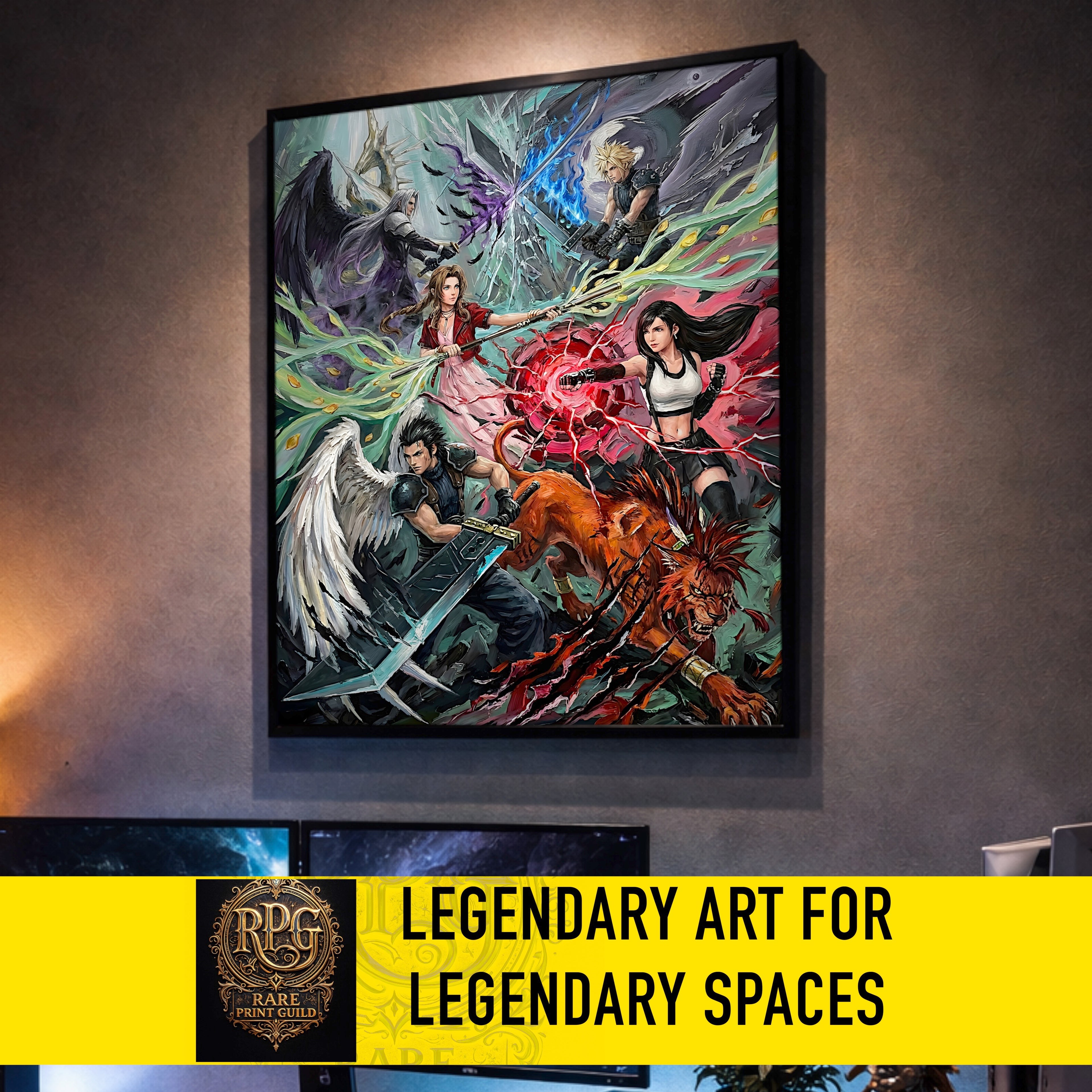 Final Fantasy VII Ensemble Poster | FF7 Remake Rebirth Wall Art | FFVII Ensemble Chronicles | JRPG Game Art Print
