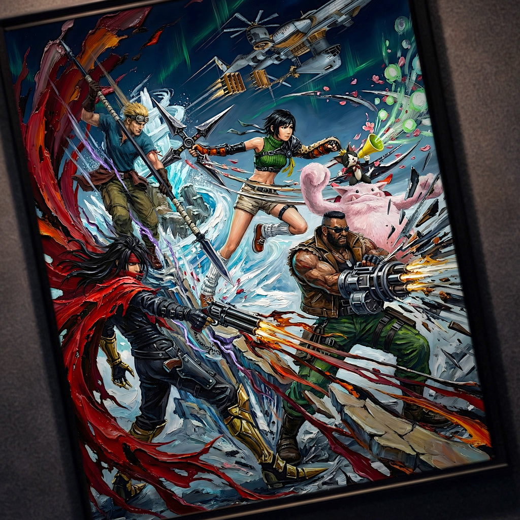 Final Fantasy VII Ensemble Poster | FF7 Remake Rebirth Wall Art | FFVII Ensemble Chronicles | JRPG Game Art Print