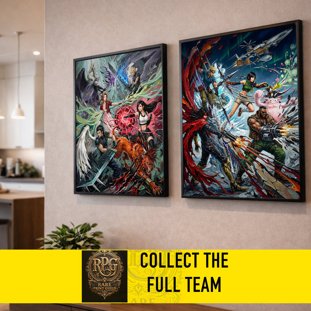 Final Fantasy VII Ensemble Poster | FF7 Remake Rebirth Wall Art | FFVII Ensemble Chronicles | JRPG Game Art Print