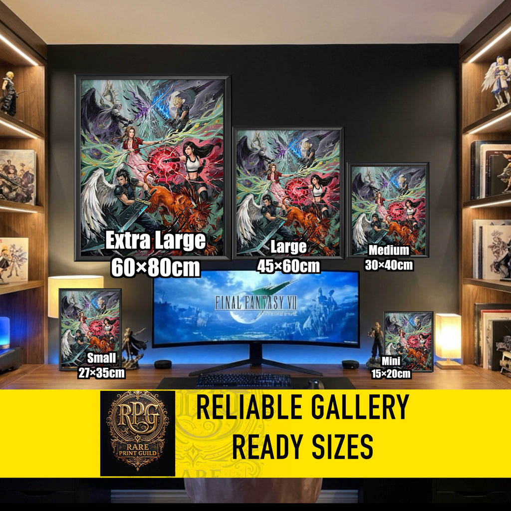 Final Fantasy VII Ensemble Poster | FF7 Remake Rebirth Wall Art | FFVII Ensemble Chronicles | JRPG Game Art Print