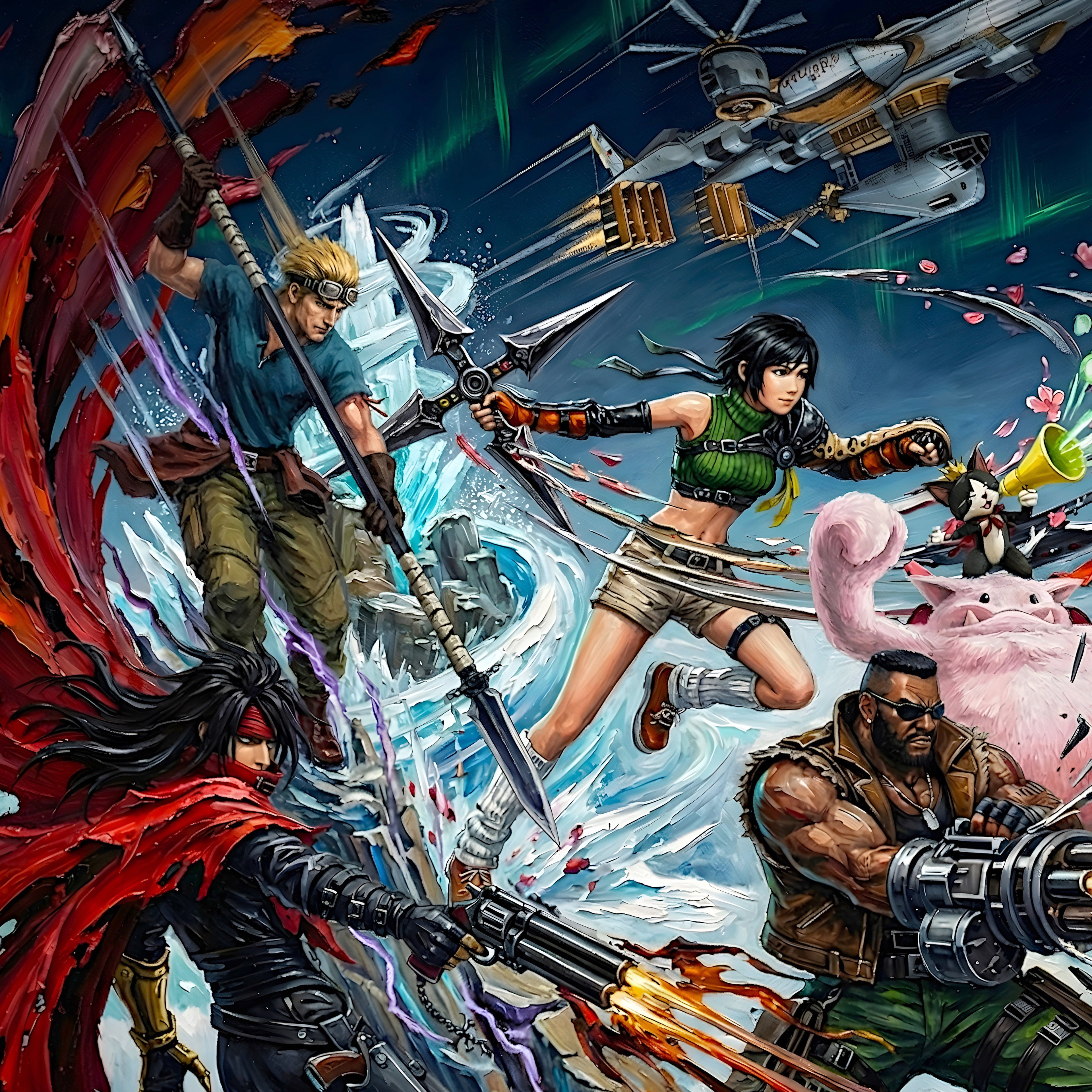 Final Fantasy VII Ensemble Poster | FF7 Remake Rebirth Wall Art | FFVII Ensemble Chronicles | JRPG Game Art Print