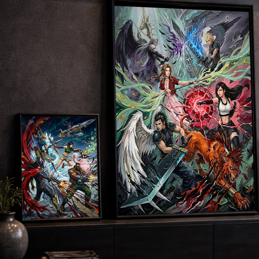 Final Fantasy VII Ensemble Poster | FF7 Remake Rebirth Wall Art | FFVII Ensemble Chronicles | JRPG Game Art Print