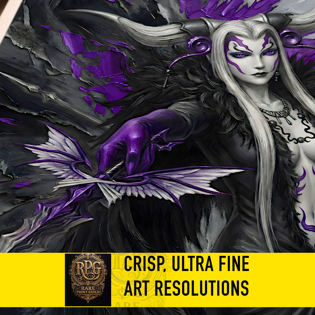 Ultimecia Monochrome Art Print | Final Fantasy VIII Villain Portrait | Dark Fantasy Luxury Poster
