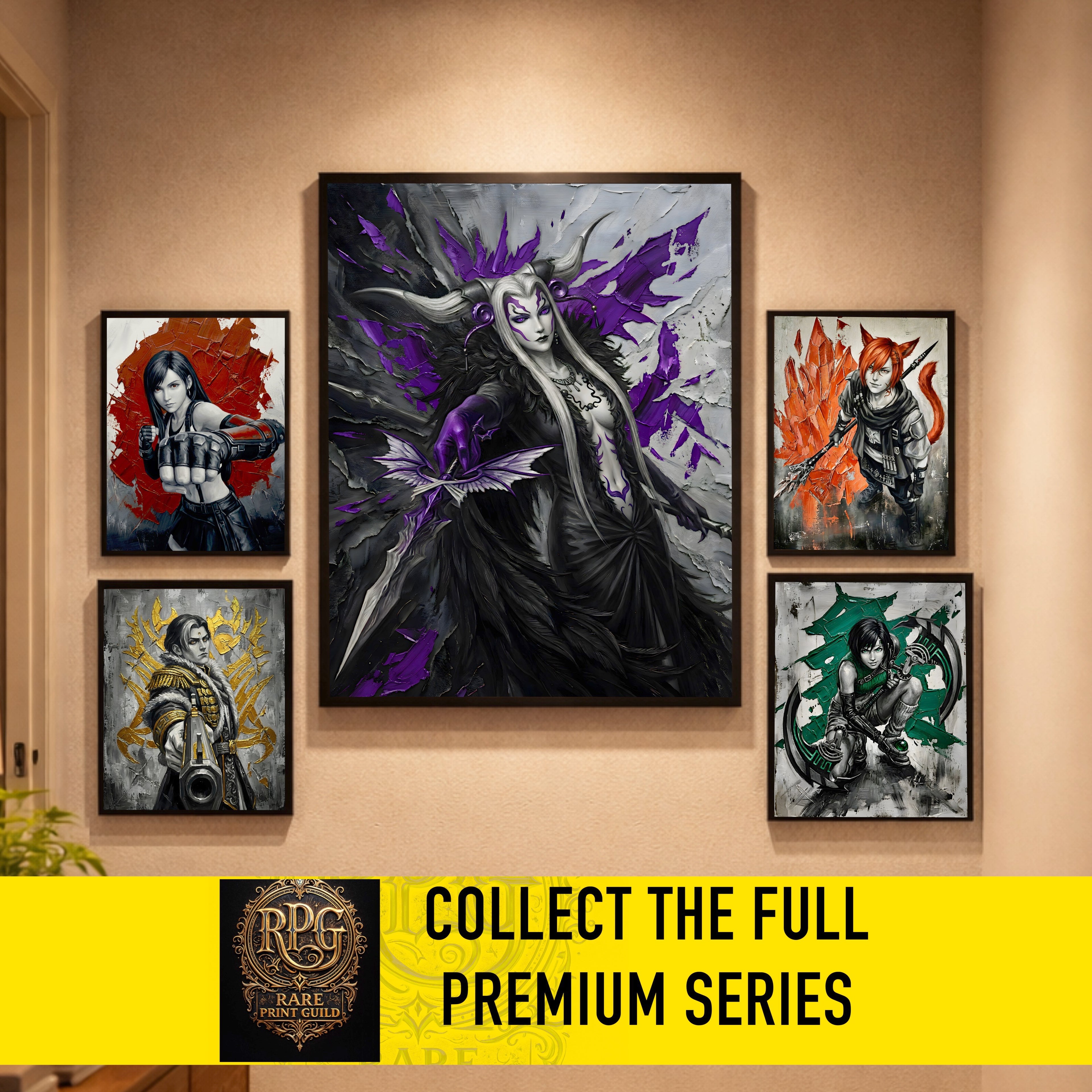 Ultimecia Monochrome Art Print | Final Fantasy VIII Villain Portrait | Dark Fantasy Luxury Poster