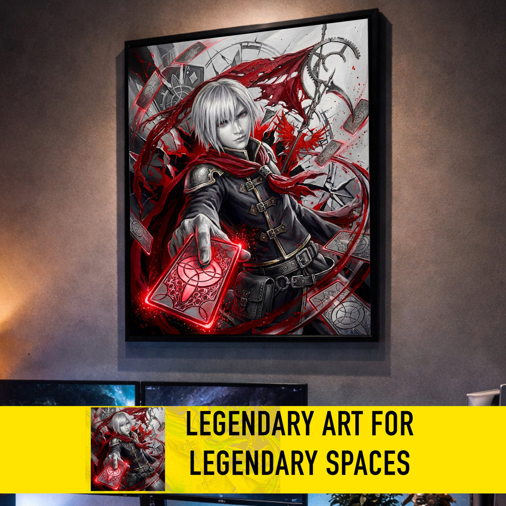 Ace Art Print – Monochrome Vermilion Edition | Final Fantasy Type-0 Fine Art