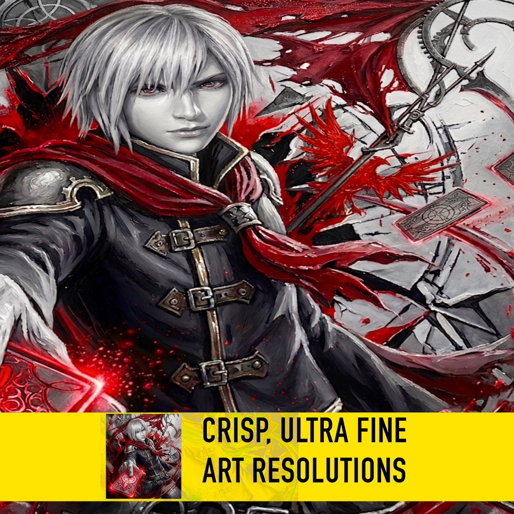 Ace Art Print – Monochrome Vermilion Edition | Final Fantasy Type-0 Fine Art