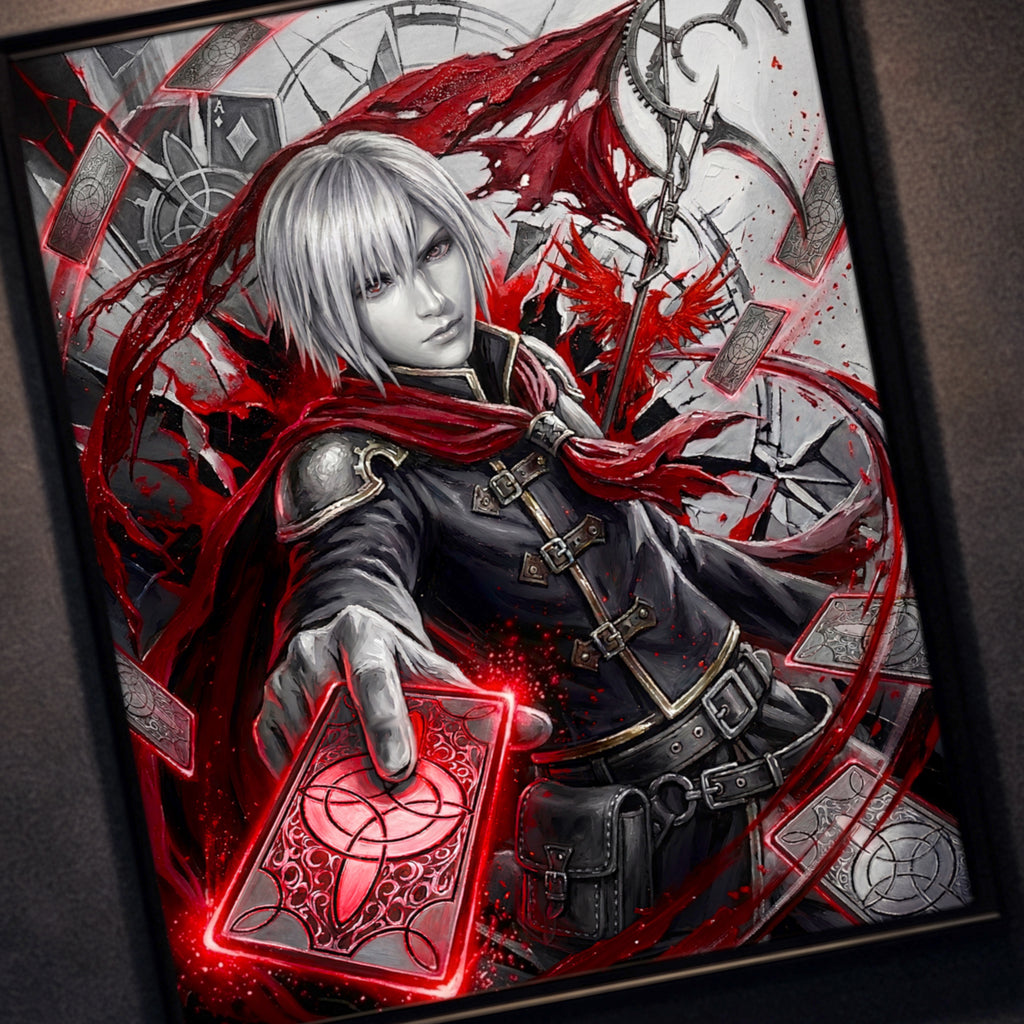 Ace Art Print – Monochrome Vermilion Edition | Final Fantasy Type-0 Fine Art