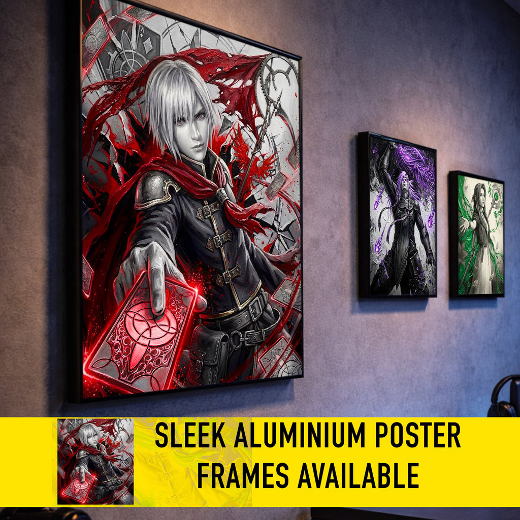 Ace Art Print – Monochrome Vermilion Edition | Final Fantasy Type-0 Fine Art