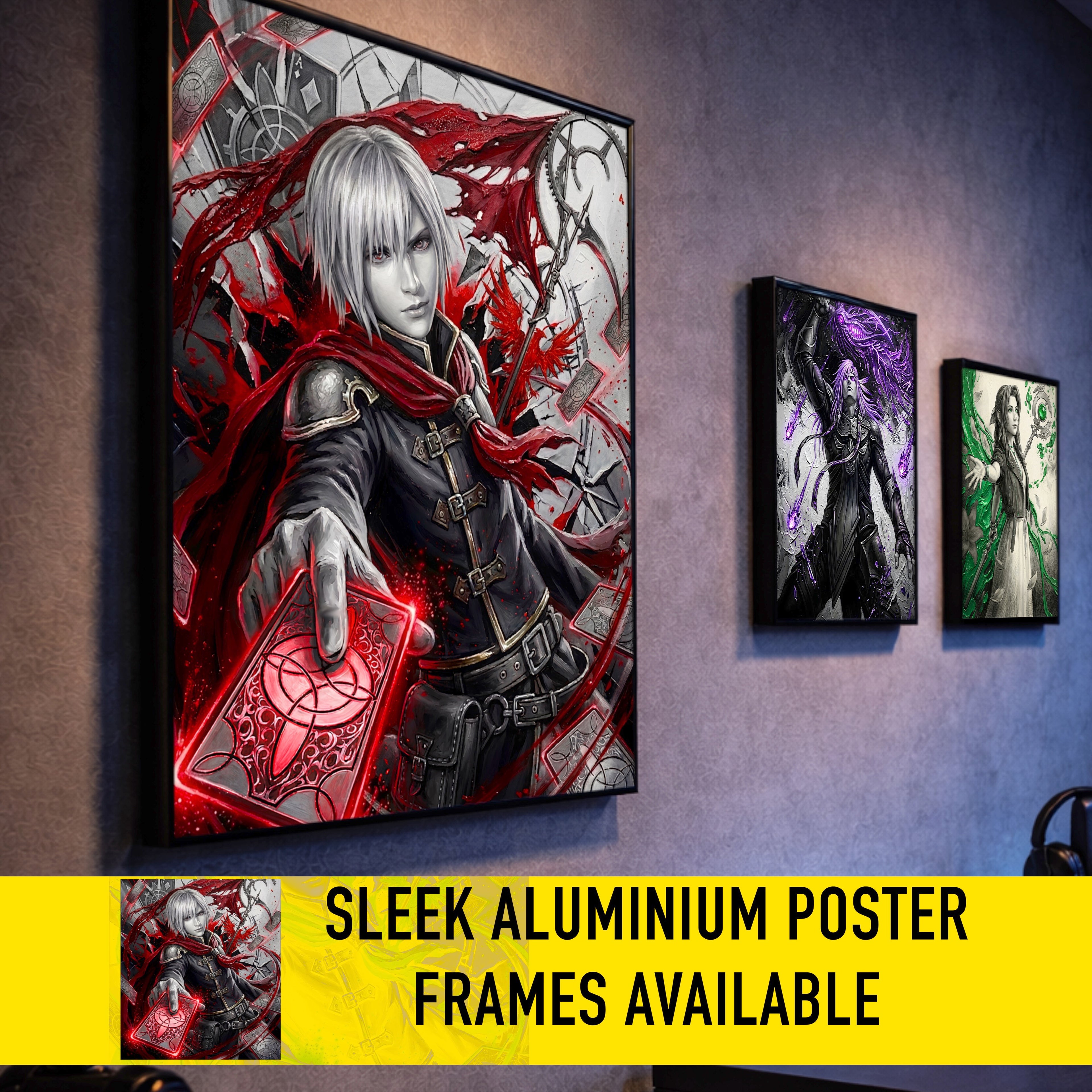 Ace Art Print – Monochrome Vermilion Edition | Final Fantasy Type-0 Fine Art
