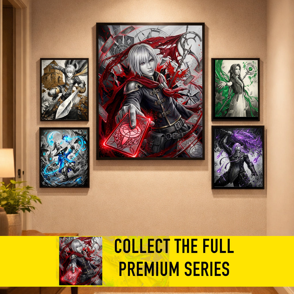 Ace Art Print – Monochrome Vermilion Edition | Final Fantasy Type-0 Fine Art
