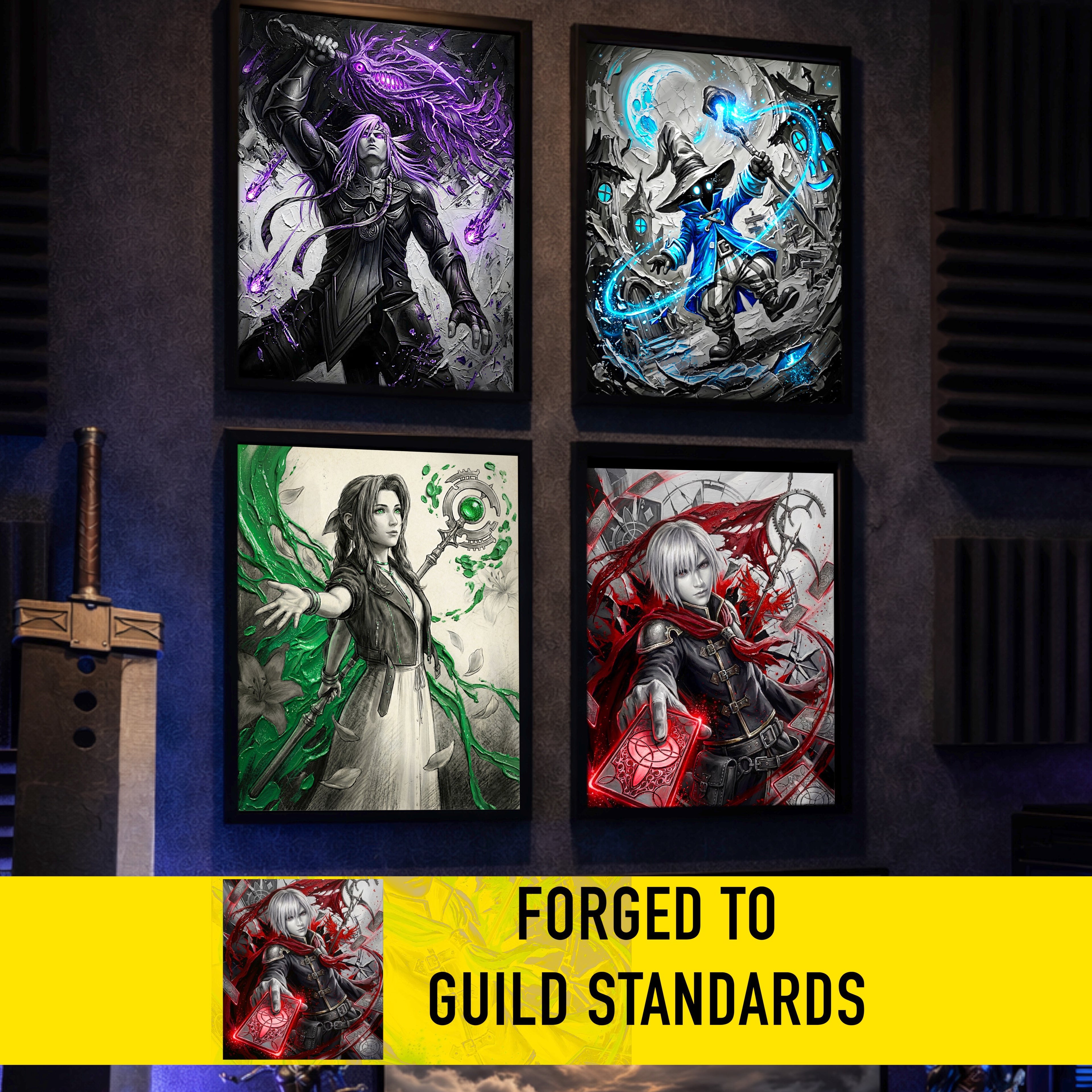 Ace Art Print – Monochrome Vermilion Edition | Final Fantasy Type-0 Fine Art