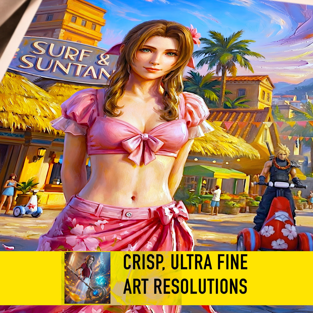 Aerith Gainsborough Art Print | Final Fantasy VII Remake & Rebirth Wall Art | FF7 Poster | JRPG Fantasy Artwork | Gamer Decor