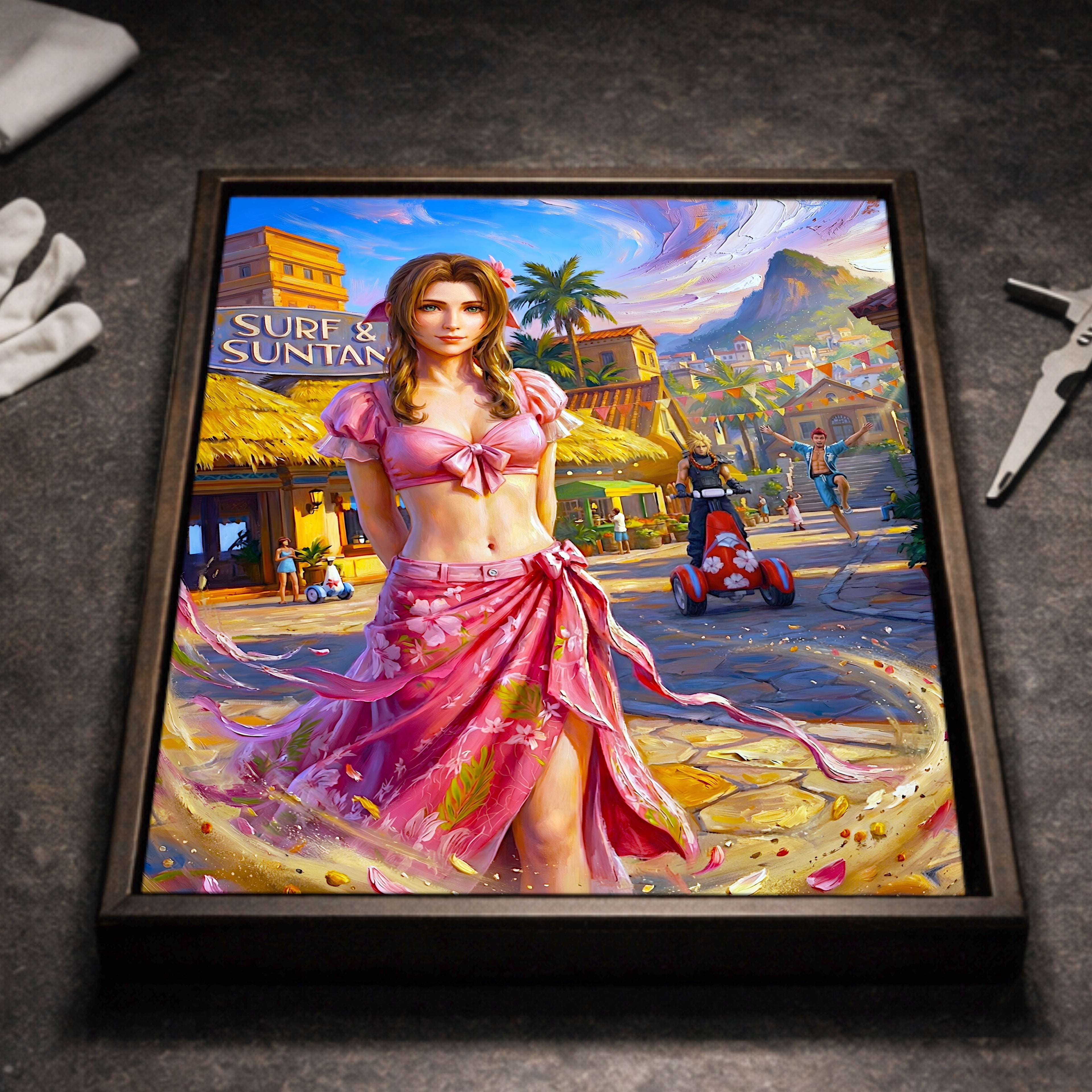 Aerith Gainsborough Art Print | Final Fantasy VII Remake & Rebirth Wall Art | FF7 Poster | JRPG Fantasy Artwork | Gamer Decor