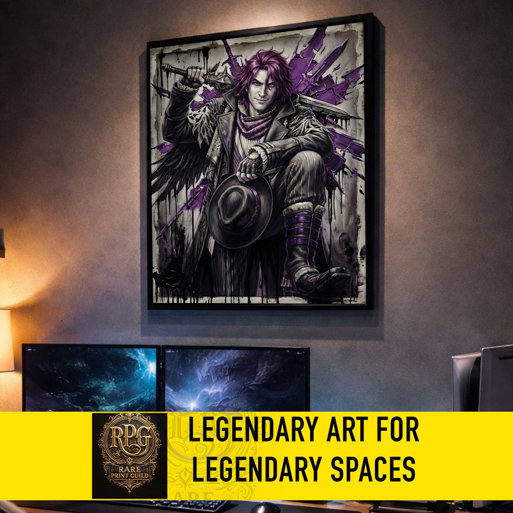 Ardyn Izunia Monochrome Art Print | Final Fantasy XV Poster | FF15 Ardyn Villain Wall Art