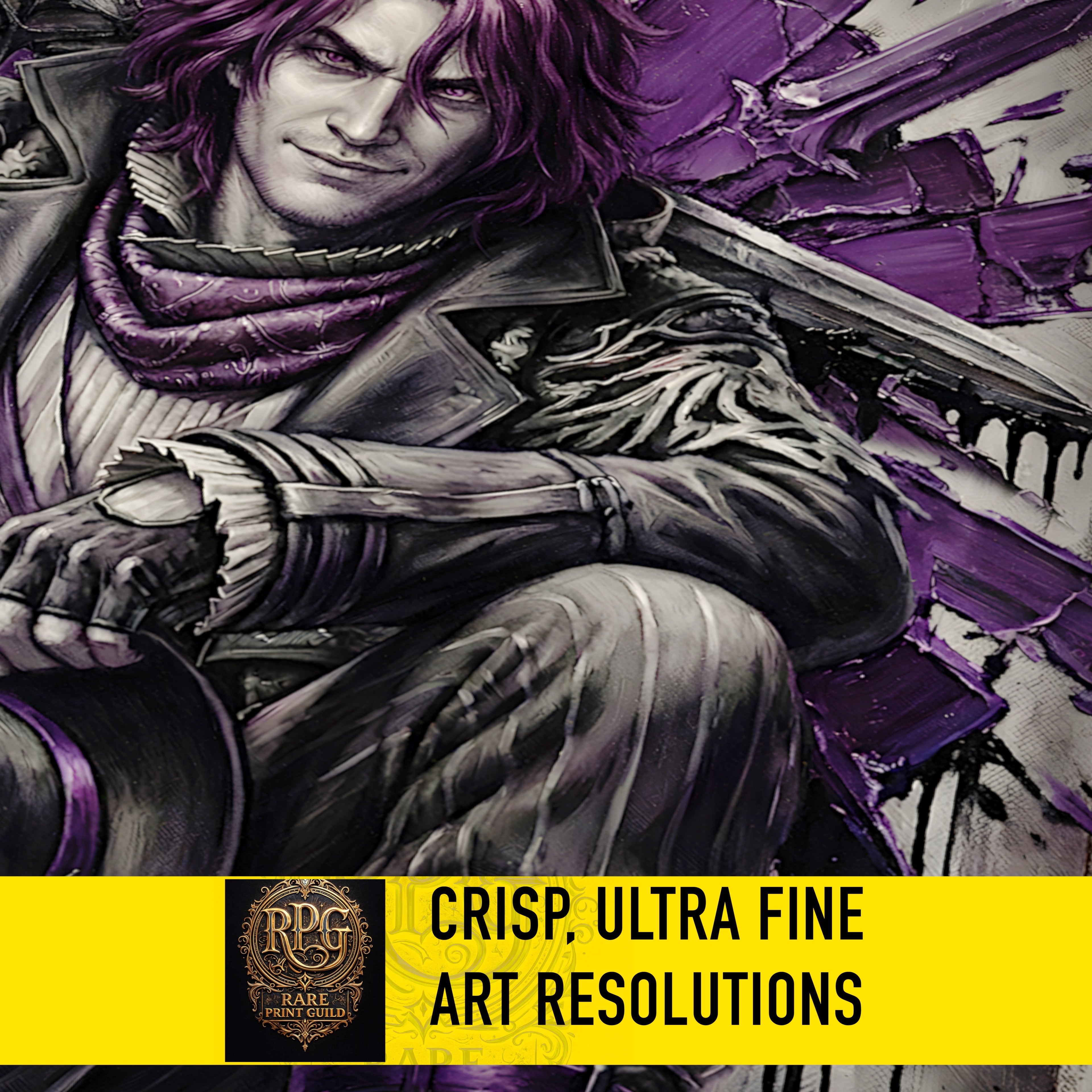 Ardyn Izunia Monochrome Art Print | Final Fantasy XV Poster | FF15 Ardyn Villain Wall Art