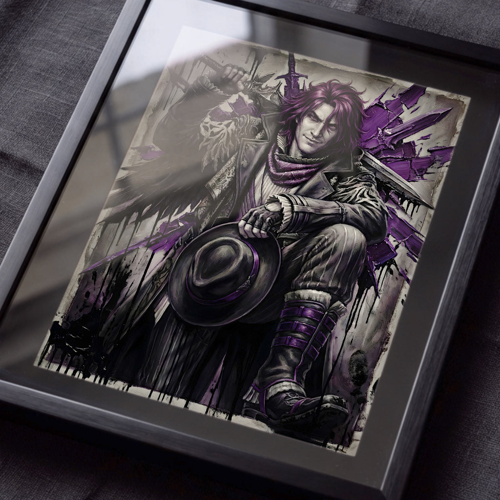 Ardyn Izunia Monochrome Art Print | Final Fantasy XV Poster | FF15 Ardyn Villain Wall Art