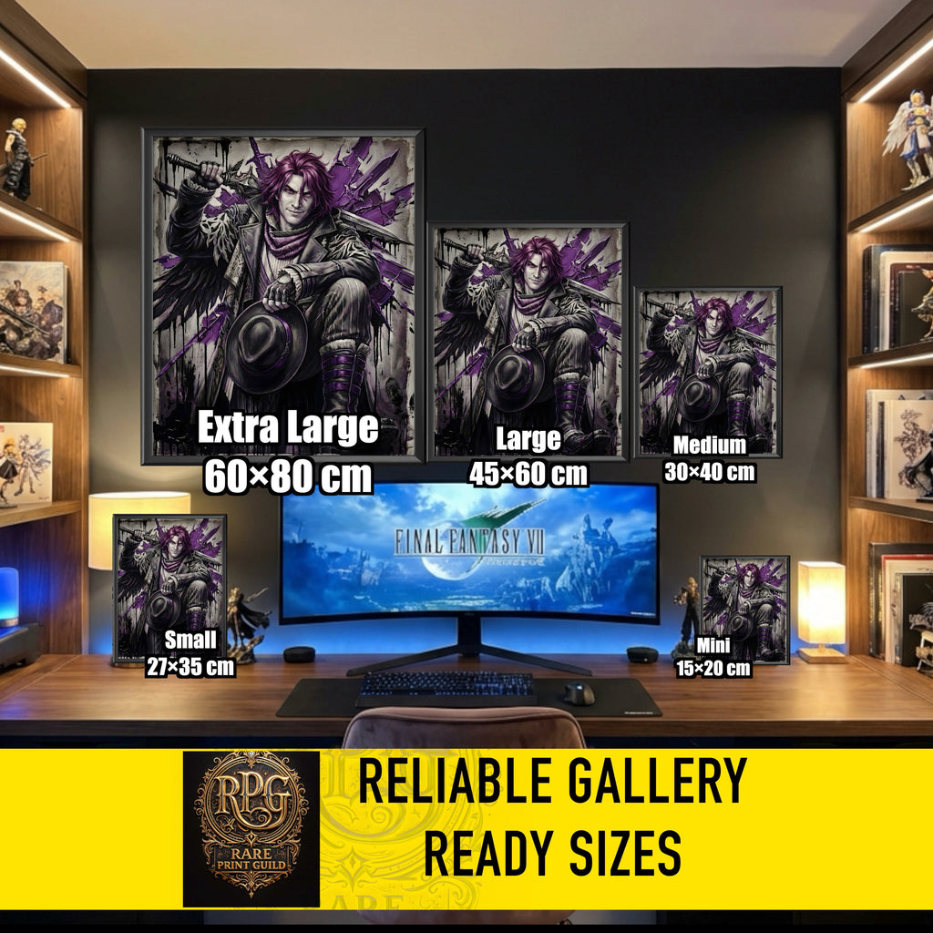 Ardyn Izunia Monochrome Art Print | Final Fantasy XV Poster | FF15 Ardyn Villain Wall Art