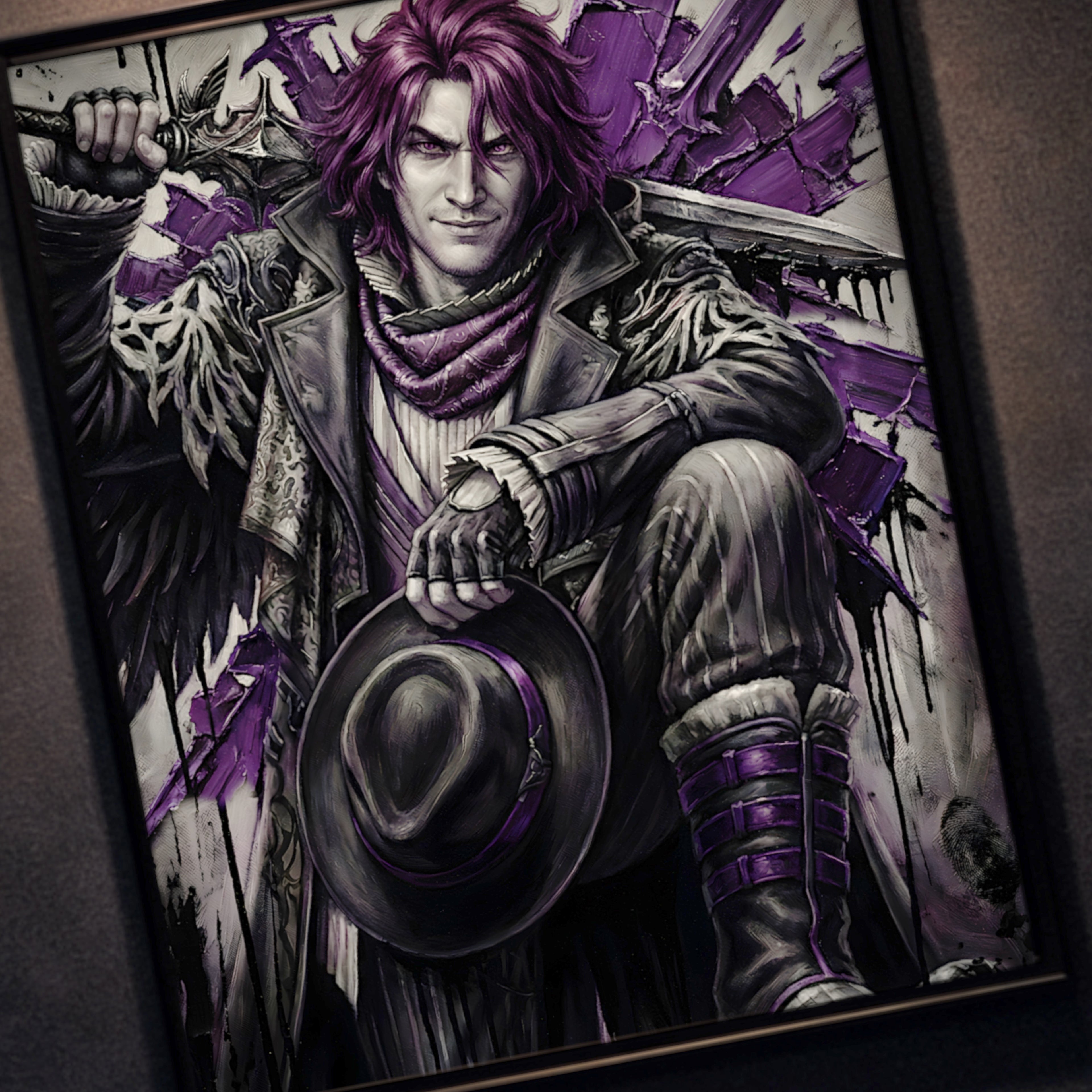 Ardyn Izunia Monochrome Art Print | Final Fantasy XV Poster | FF15 Ardyn Villain Wall Art