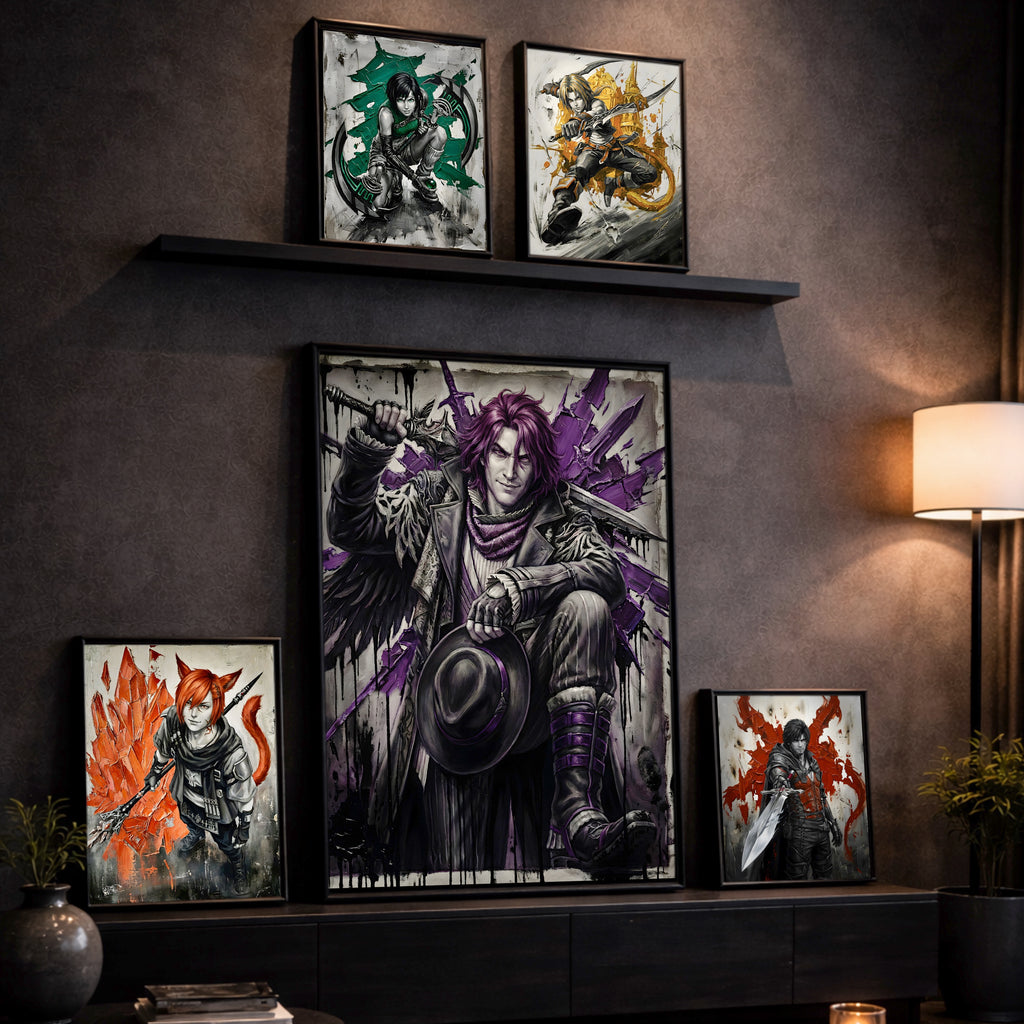 Ardyn Izunia Monochrome Art Print | Final Fantasy XV Poster | FF15 Ardyn Villain Wall Art
