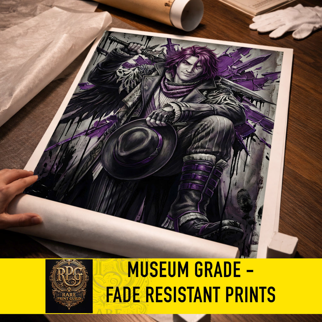 Ardyn Izunia Monochrome Art Print | Final Fantasy XV Poster | FF15 Ardyn Villain Wall Art
