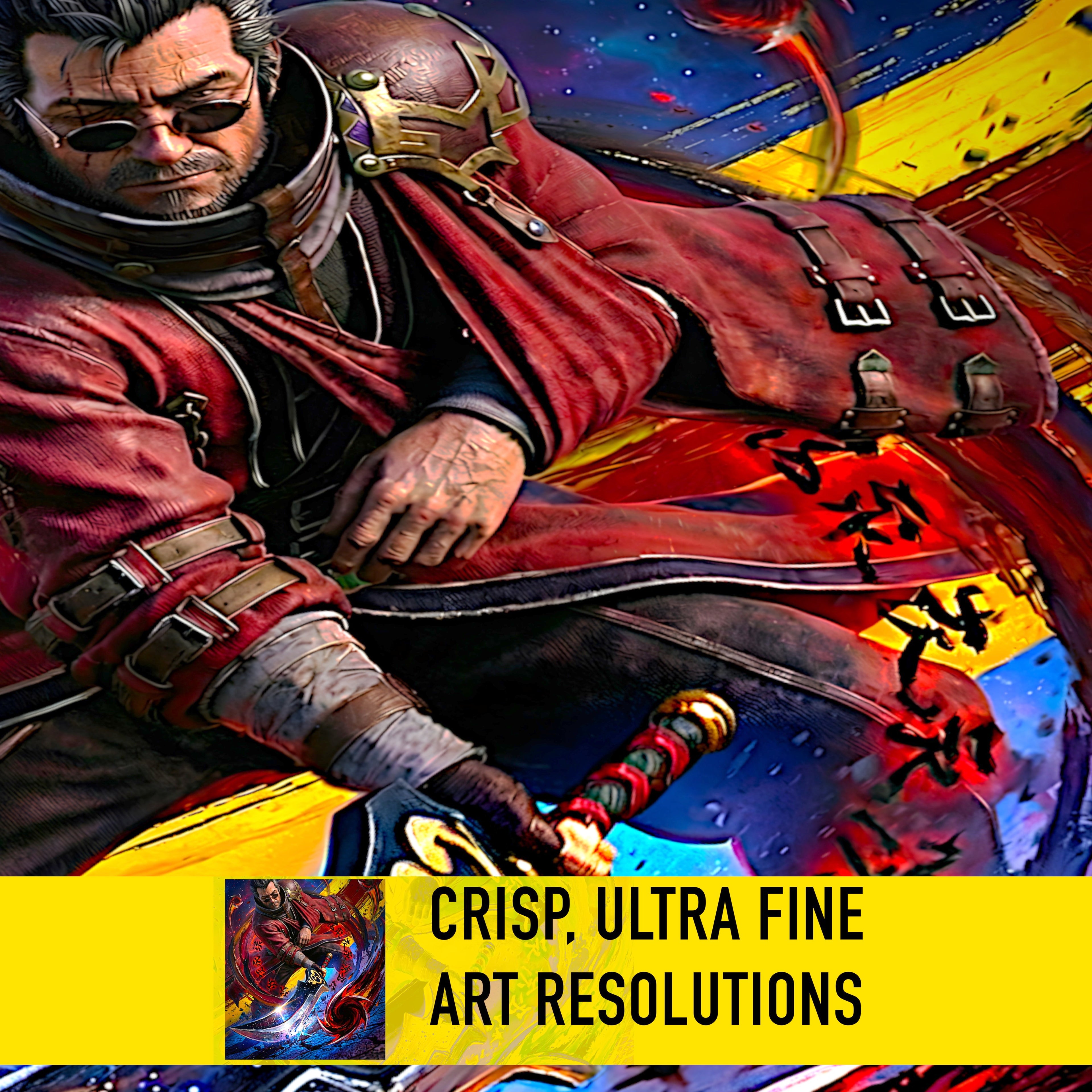 Auron Poster | Final Fantasy X Banishing Blade Limit Break Artwork | FF10 Remaster Wall Art Fine Art Print