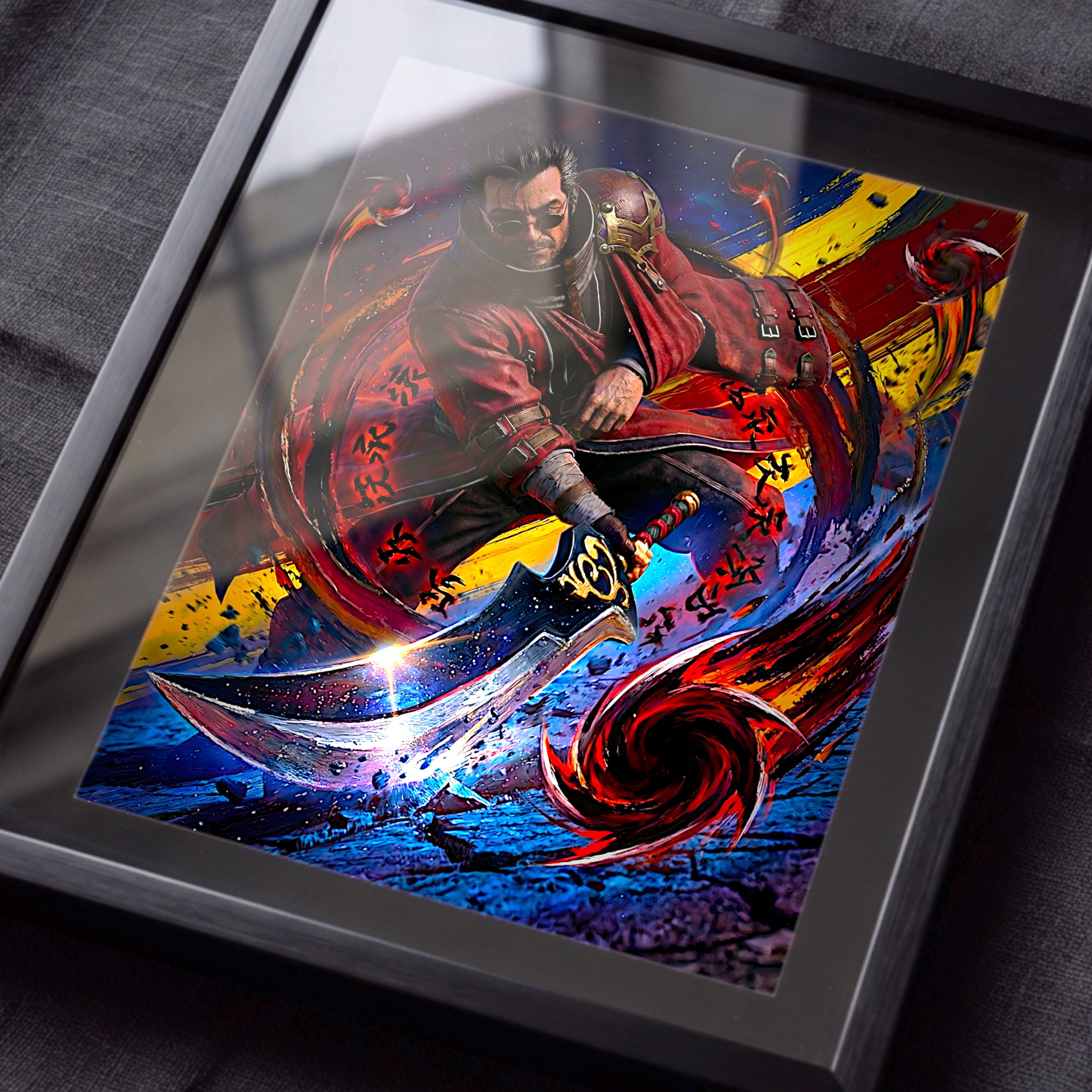 Auron Poster | Final Fantasy X Banishing Blade Limit Break Artwork | FF10 Remaster Wall Art Fine Art Print