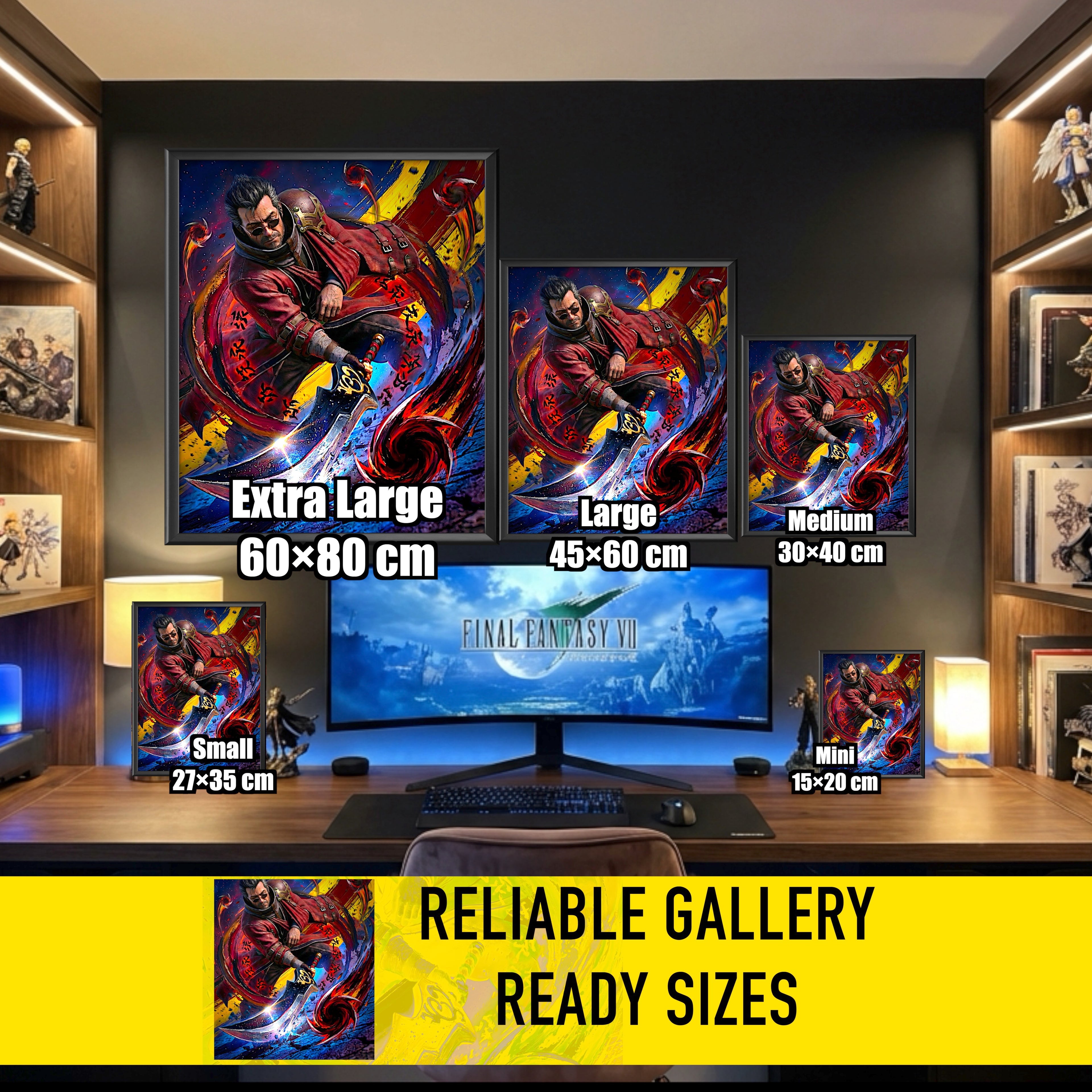 Auron Poster | Final Fantasy X Banishing Blade Limit Break Artwork | FF10 Remaster Wall Art Fine Art Print