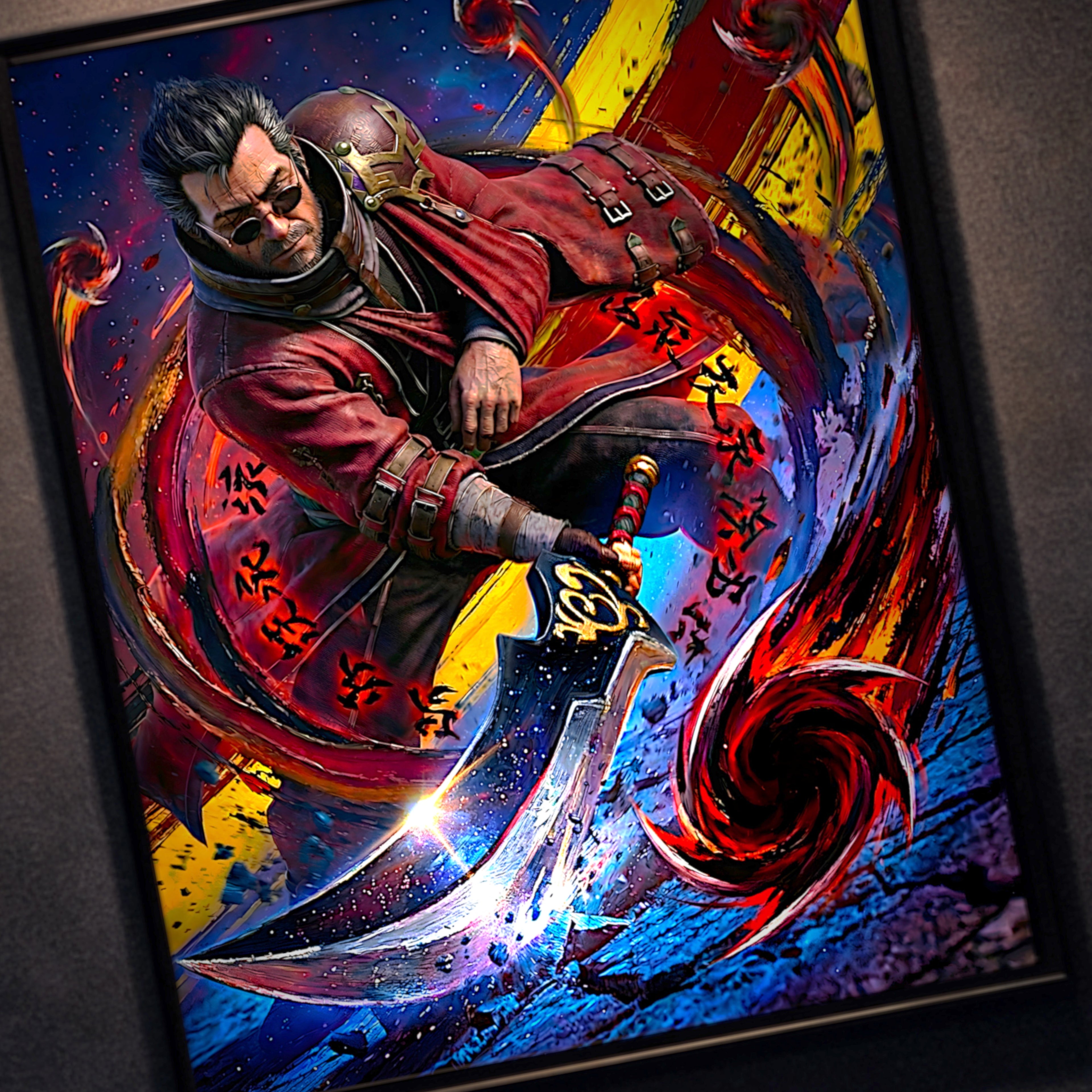 Auron Poster | Final Fantasy X Banishing Blade Limit Break Artwork | FF10 Remaster Wall Art Fine Art Print