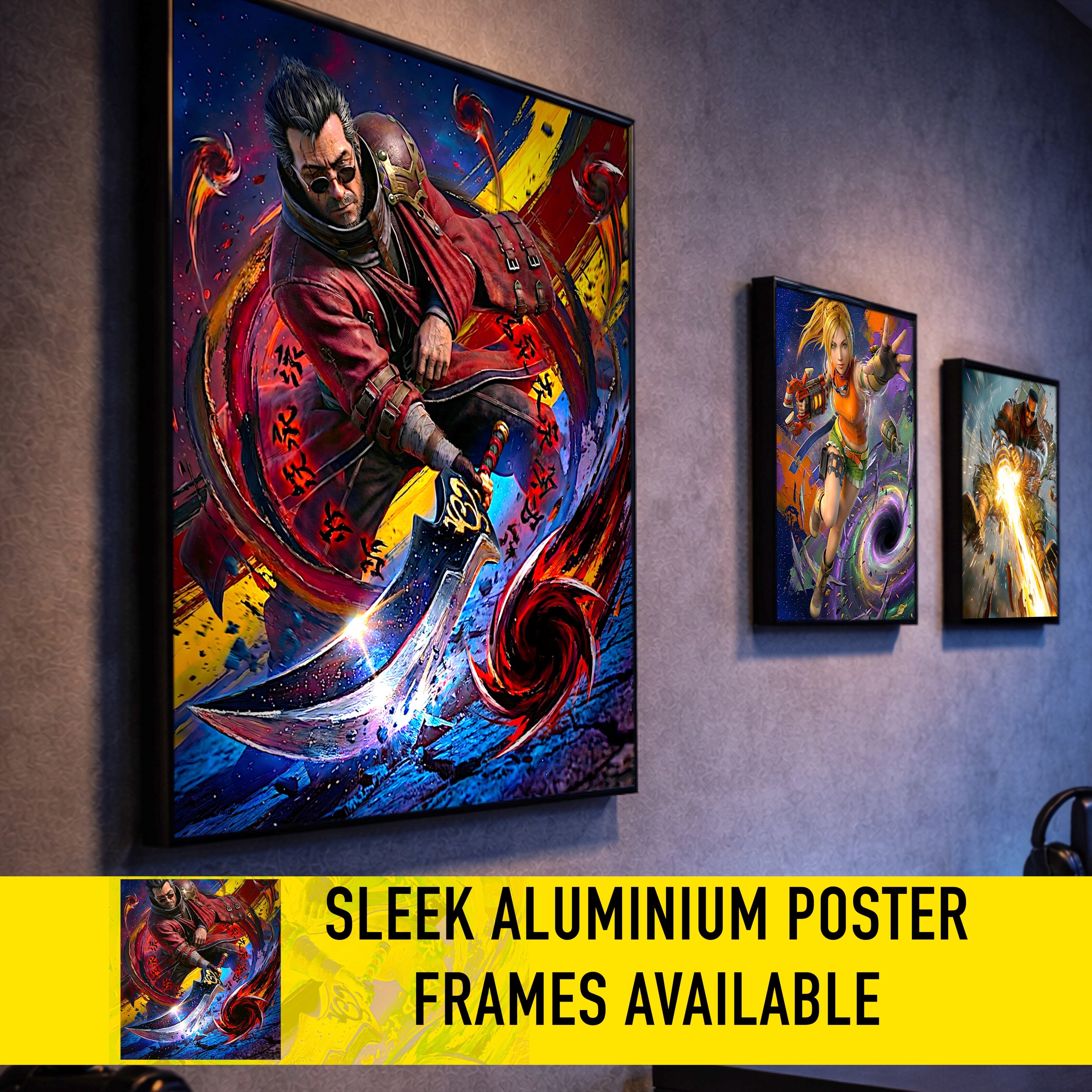 Auron Poster | Final Fantasy X Banishing Blade Limit Break Artwork | FF10 Remaster Wall Art Fine Art Print