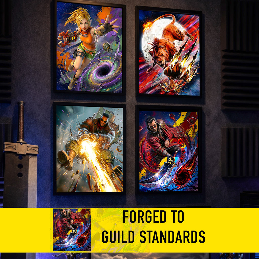 Auron Poster | Final Fantasy X Banishing Blade Limit Break Artwork | FF10 Remaster Wall Art Fine Art Print