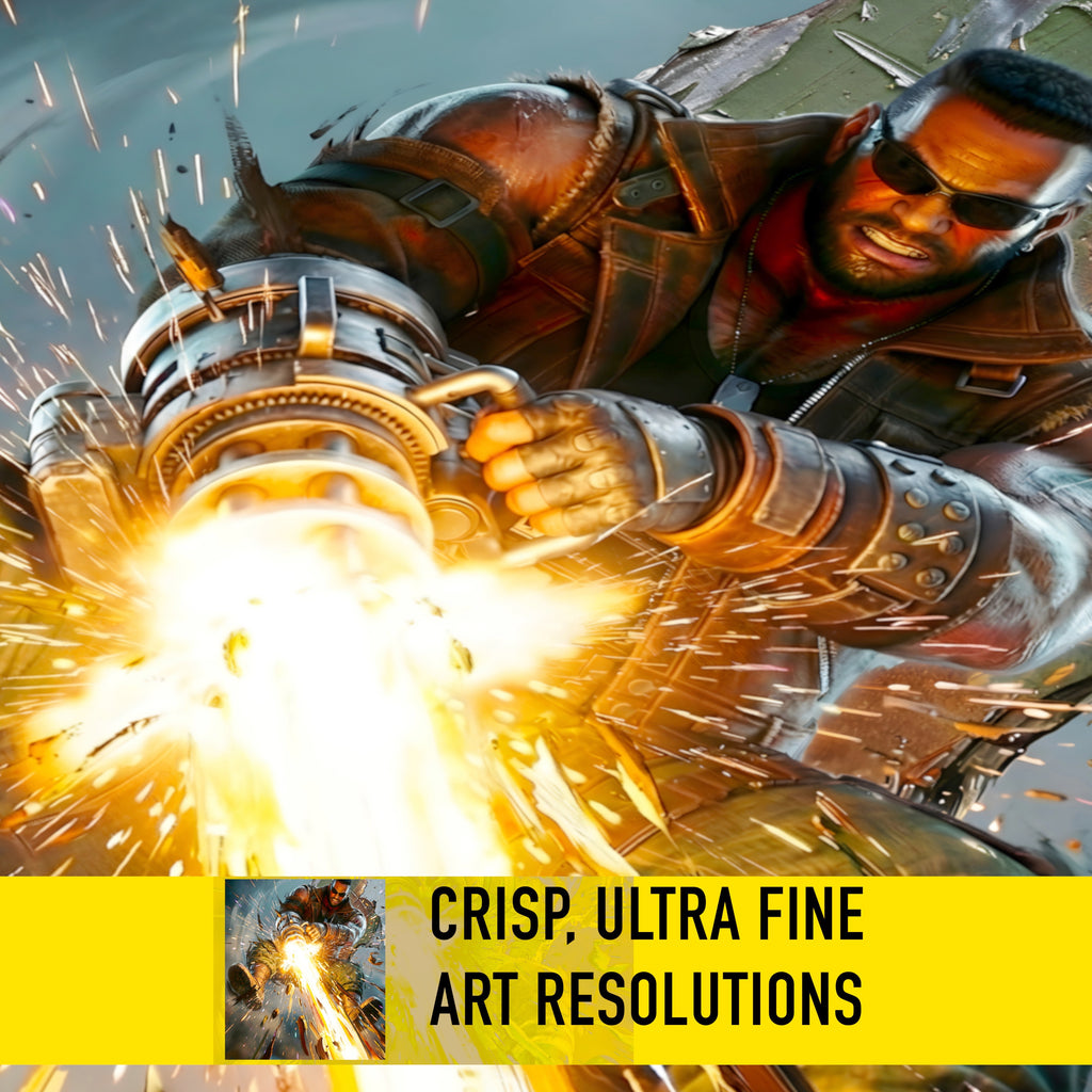 Barret Wallace Poster | Final Fantasy VII Rebirth & Remake Artwork | Catastrophe Limit Break Wall Art | FF7 Collector Fine Art Print
