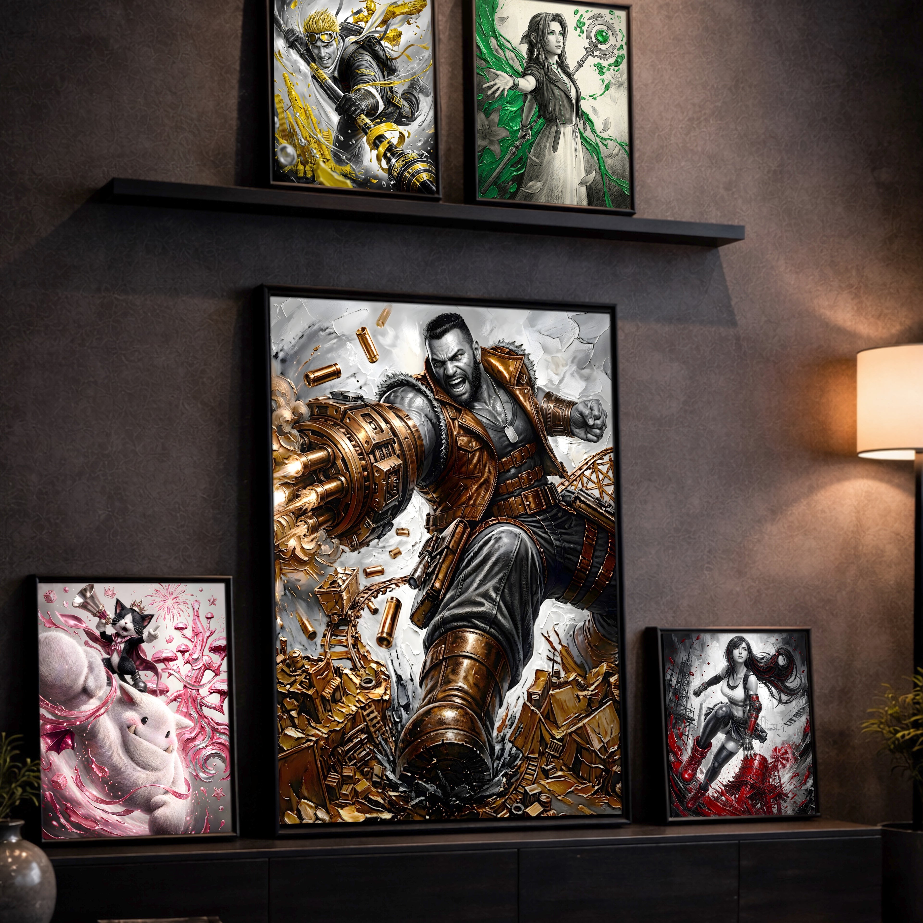 Barret Wallace Art Print – Monochrome Redemption Edition | Final Fantasy VII Fine Art