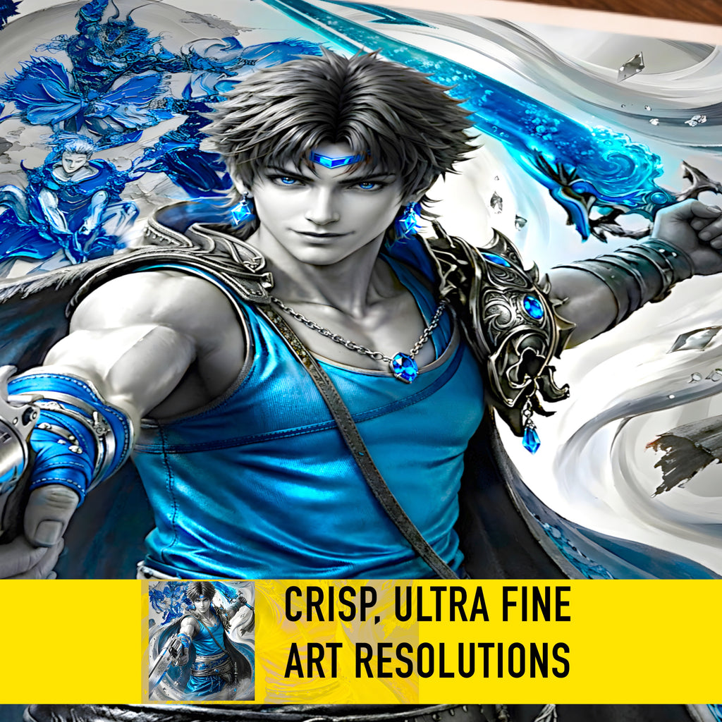 Bartz Klauser Art Print – Monochrome Windborne Edition | Final Fantasy V Fine Art