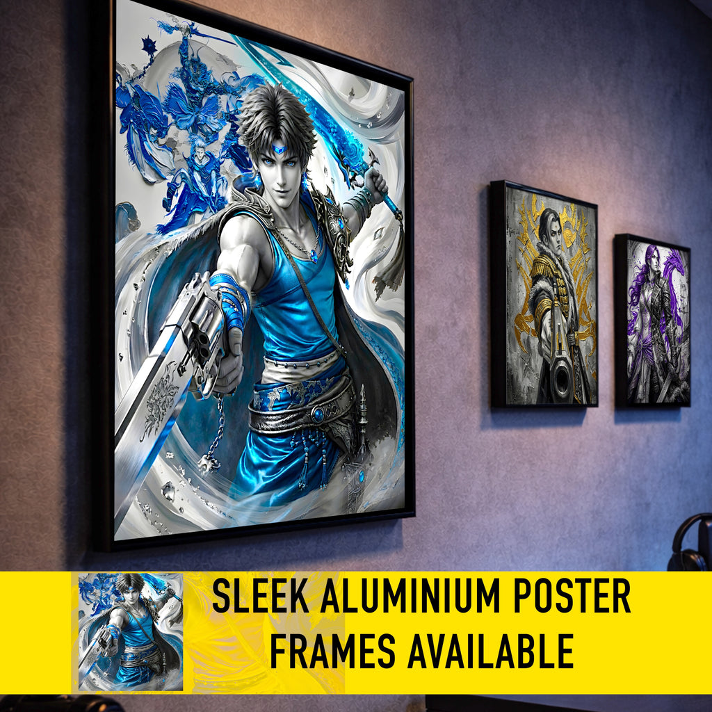 Bartz Klauser Art Print – Monochrome Windborne Edition | Final Fantasy V Fine Art