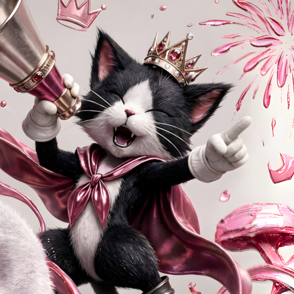 Cait Sith Art Print – Monochrome Gold Saucer Edition | Final Fantasy VII Fine Art