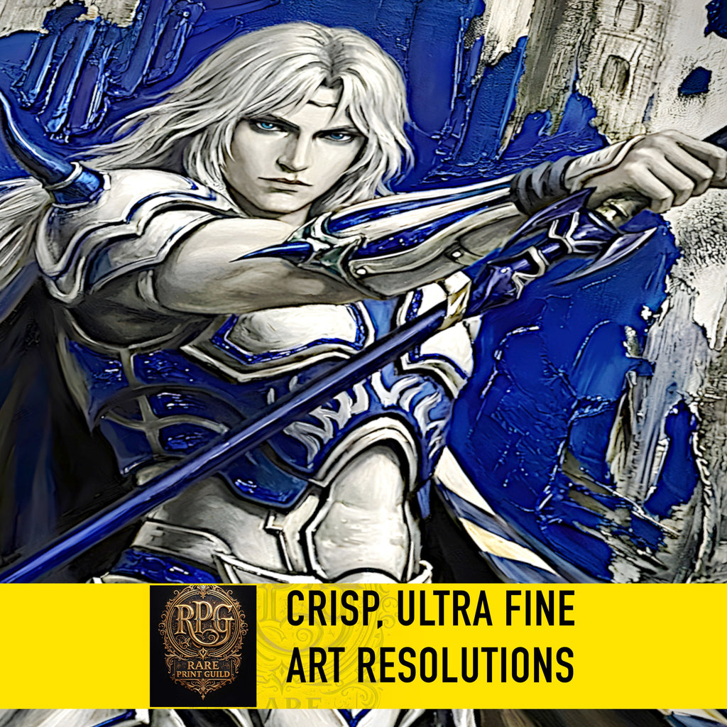 Cecil Harvey Paladin Art Print – Final Fantasy IV Hero Illustration - FF4 Monochrome JRPG Art