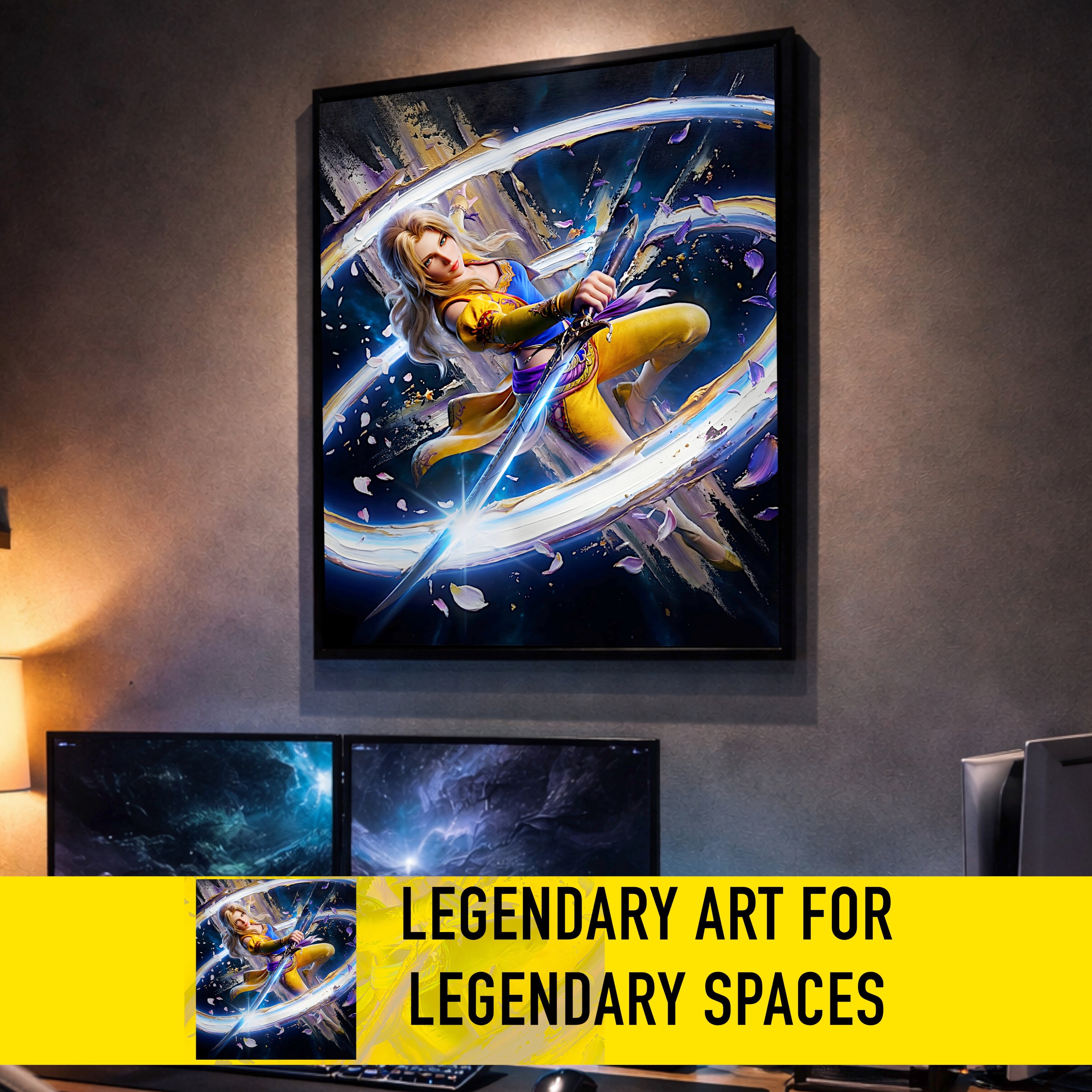 Celes Chere Poster | Final Fantasy VI Spinning Edge Limit Break Artwork | FF6 Wall Art Fine Art Print