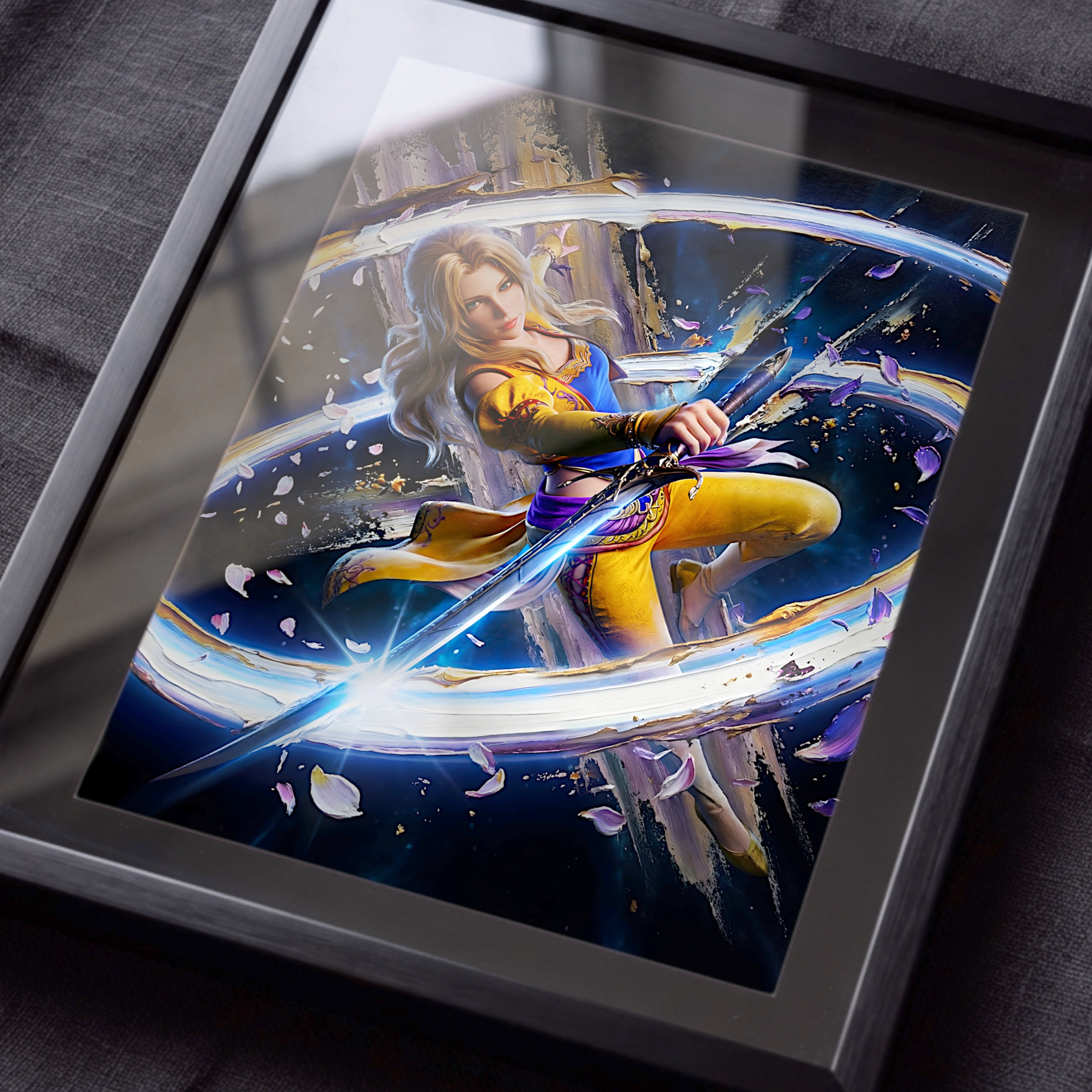 Celes Chere Poster | Final Fantasy VI Spinning Edge Limit Break Artwork | FF6 Wall Art Fine Art Print