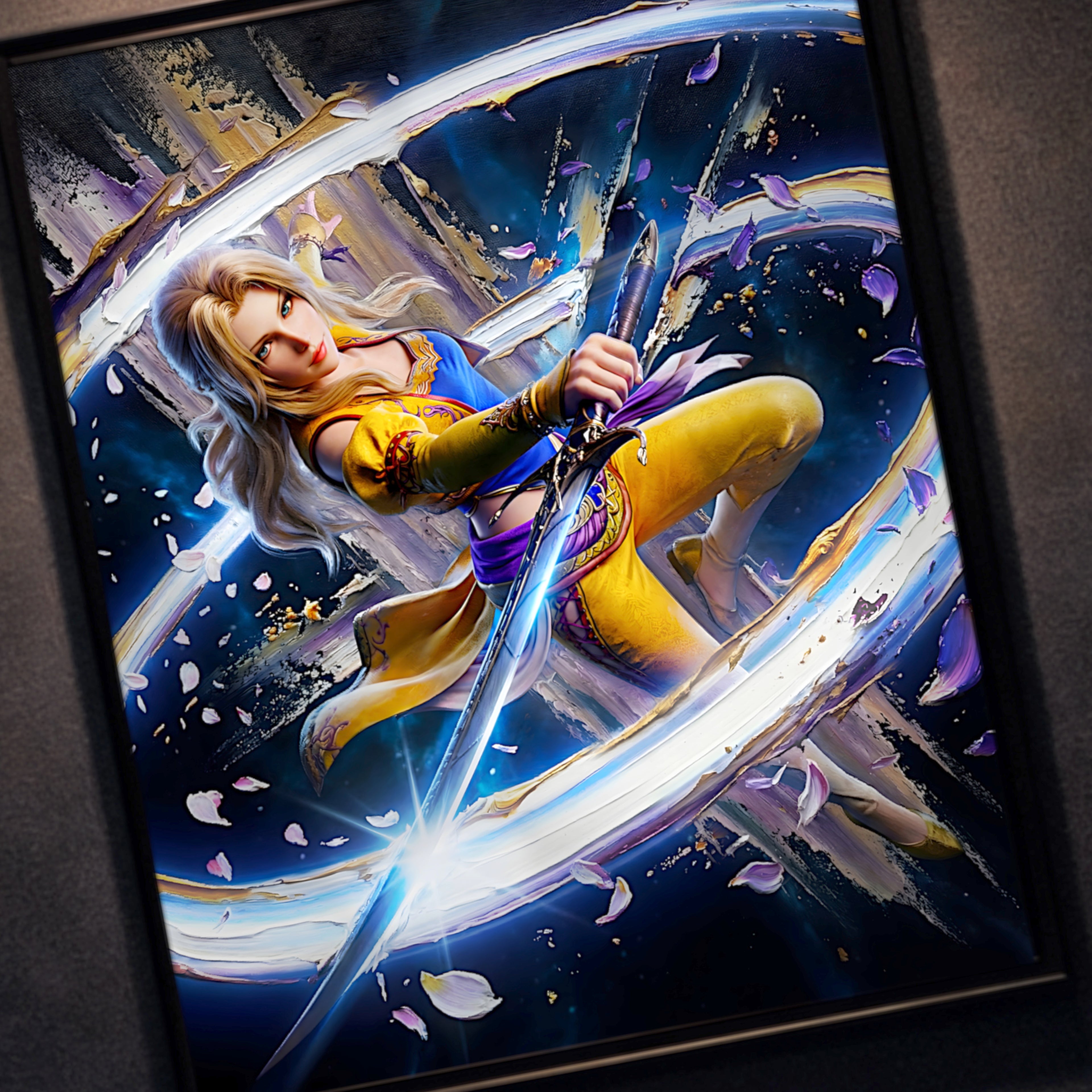 Celes Chere Poster | Final Fantasy VI Spinning Edge Limit Break Artwork | FF6 Wall Art Fine Art Print