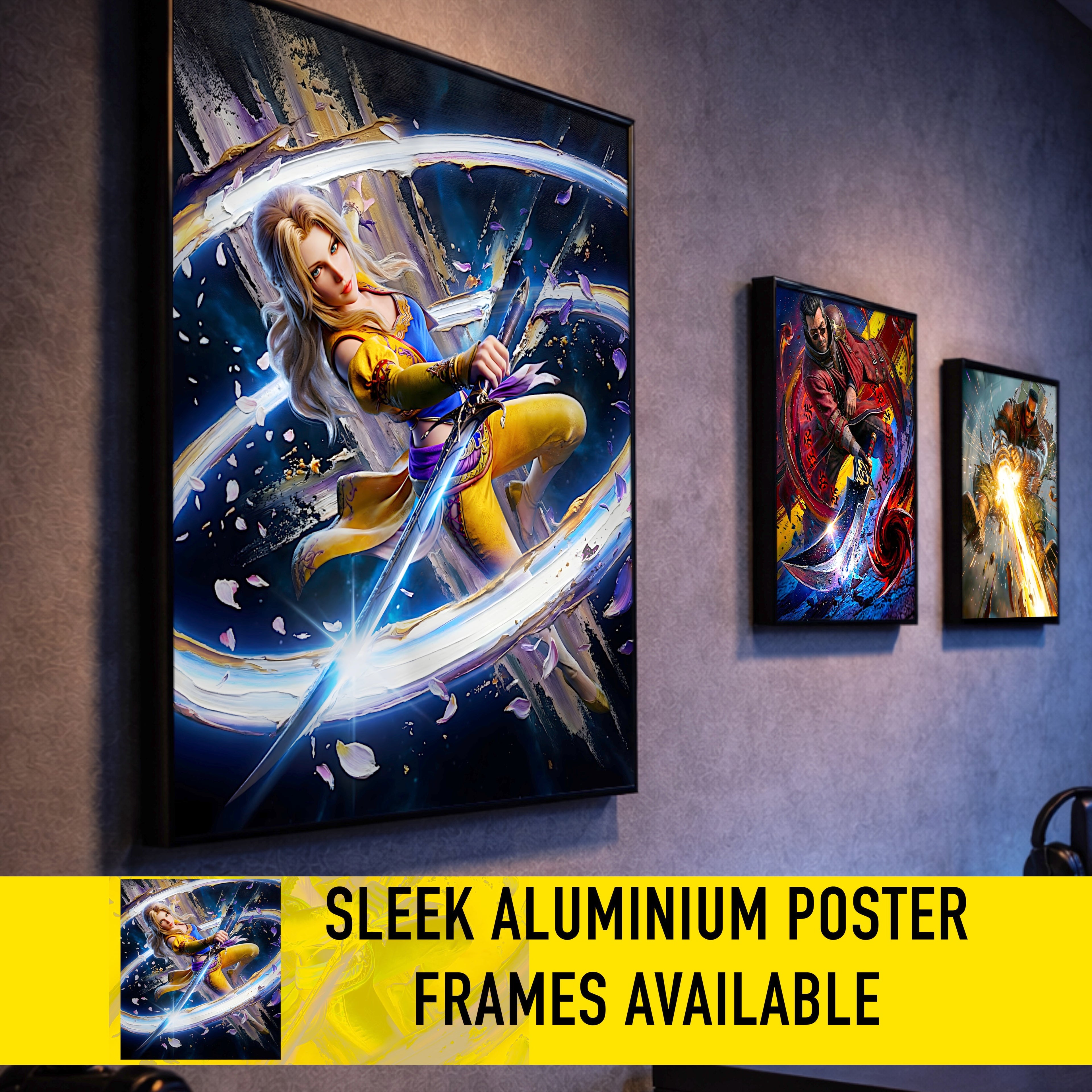 Celes Chere Poster | Final Fantasy VI Spinning Edge Limit Break Artwork | FF6 Wall Art Fine Art Print