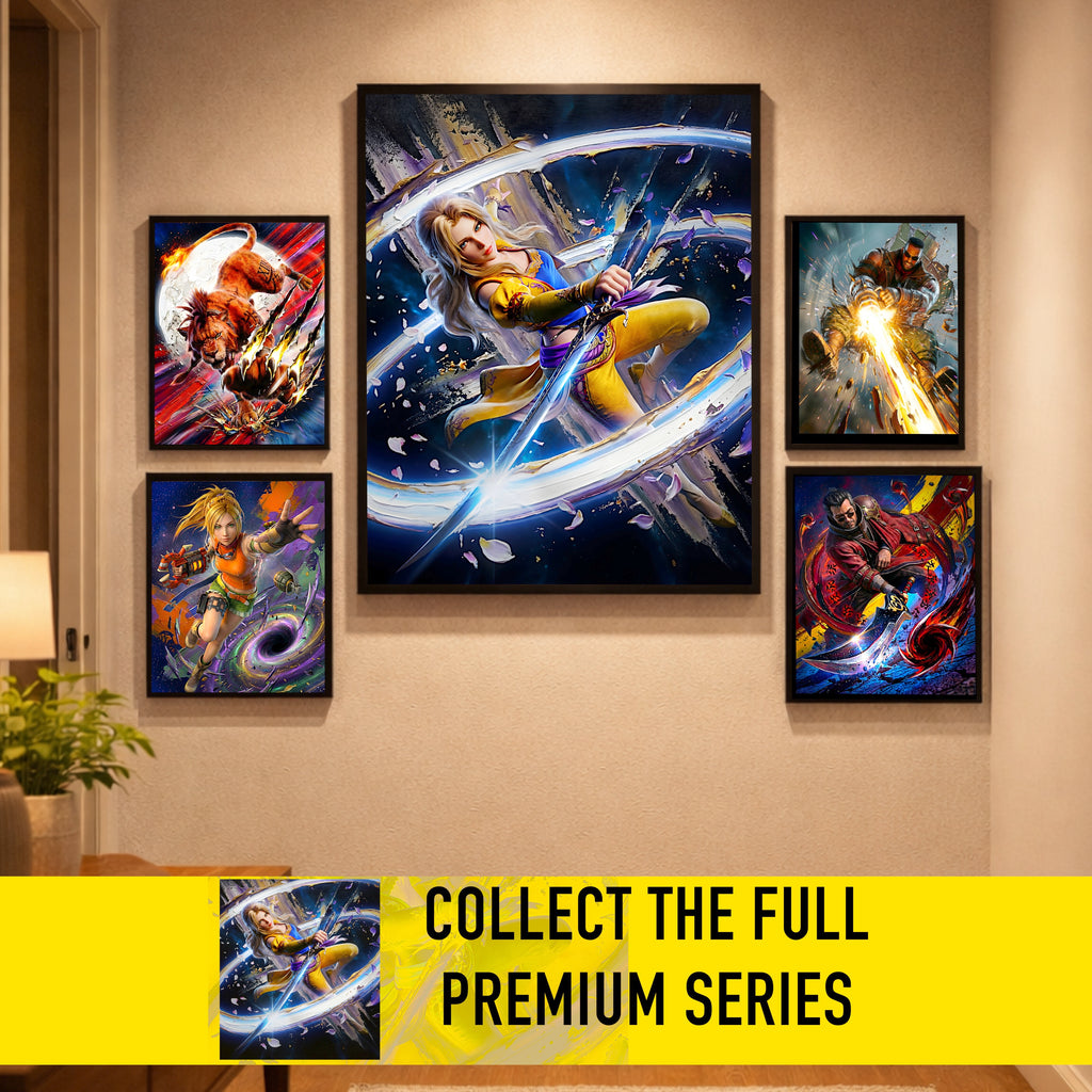 Celes Chere Poster | Final Fantasy VI Spinning Edge Limit Break Artwork | FF6 Wall Art Fine Art Print