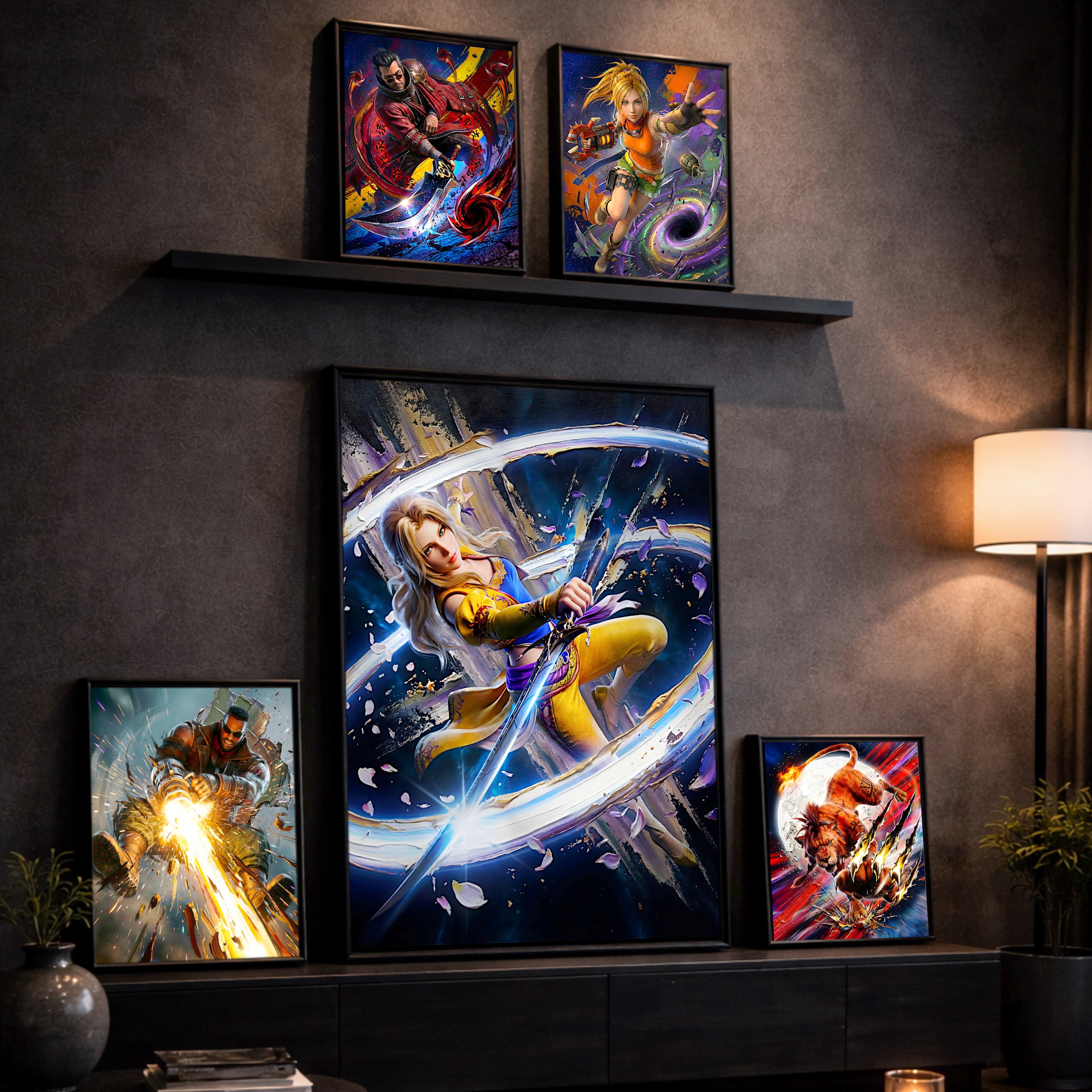Celes Chere Poster | Final Fantasy VI Spinning Edge Limit Break Artwork | FF6 Wall Art Fine Art Print
