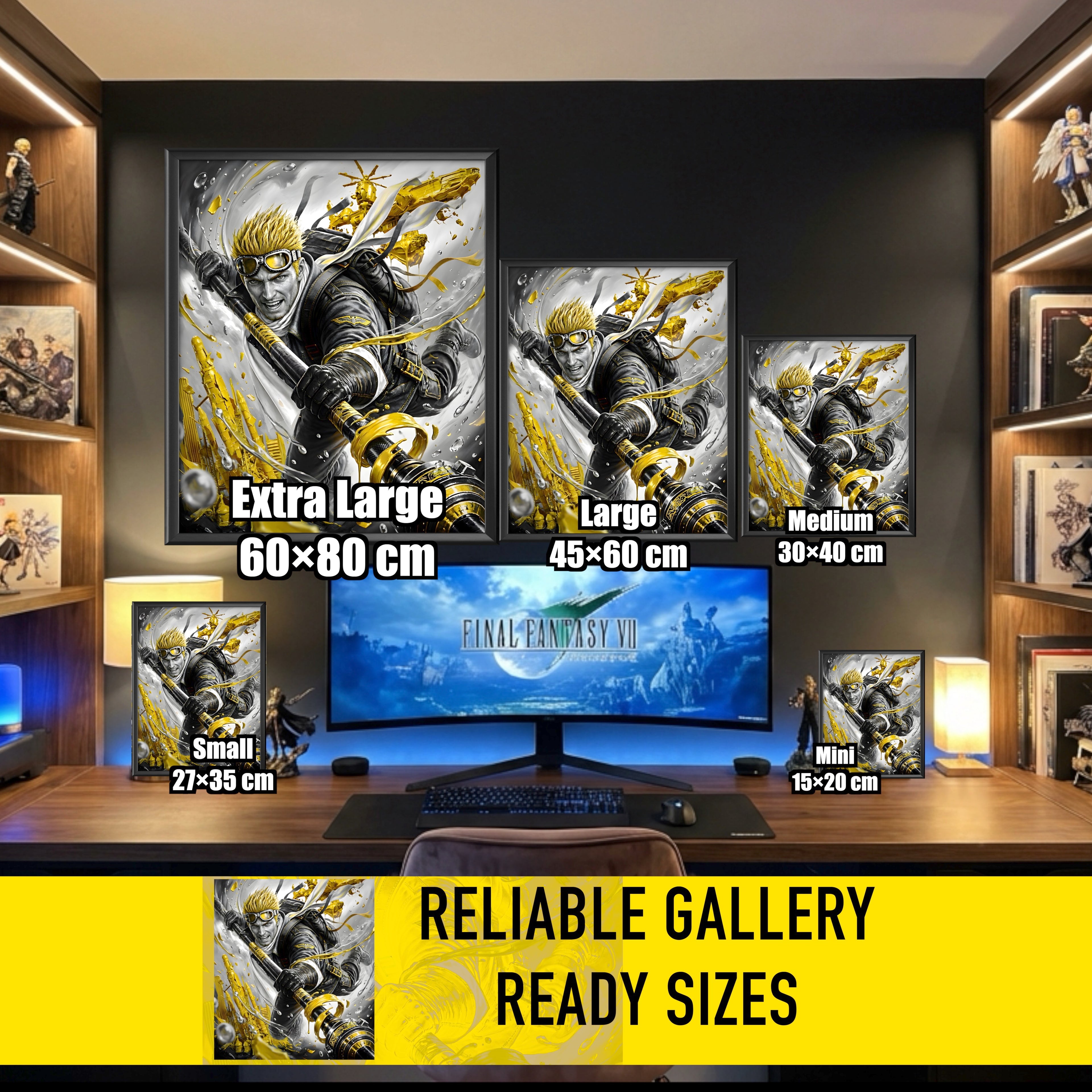Cid Highwind Art Print – Monochrome Horizon Edition | Final Fantasy VII Fine Art