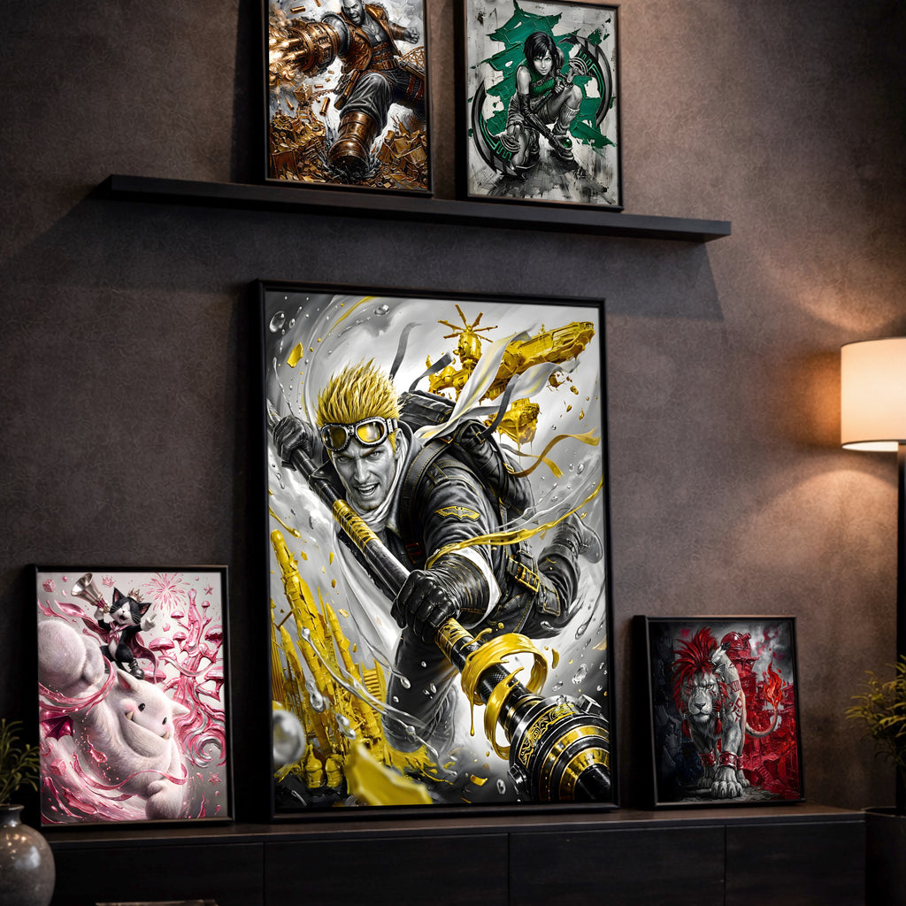 Cid Highwind Art Print – Monochrome Horizon Edition | Final Fantasy VII Fine Art