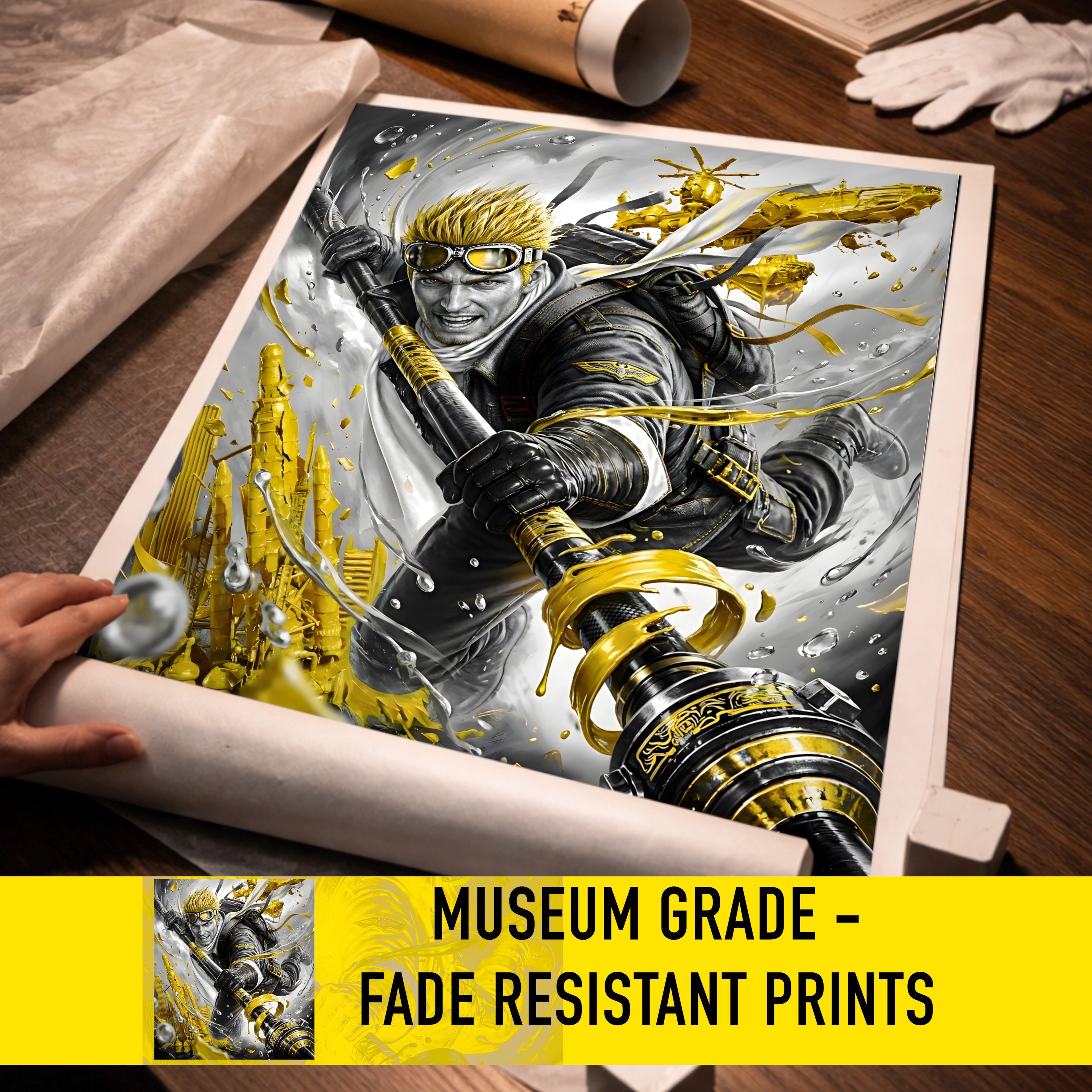 Cid Highwind Art Print – Monochrome Horizon Edition | Final Fantasy VII Fine Art