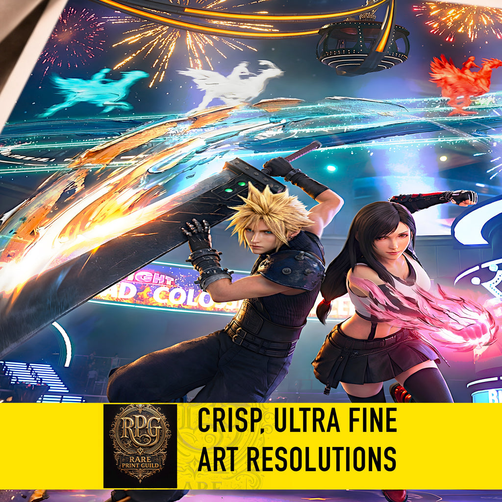 Cloud and Tifa Art Print | Final Fantasy VII Wall Art | FF7 Remake Rebirth Poster | JRPG Romance Artwork | Gamer Decor