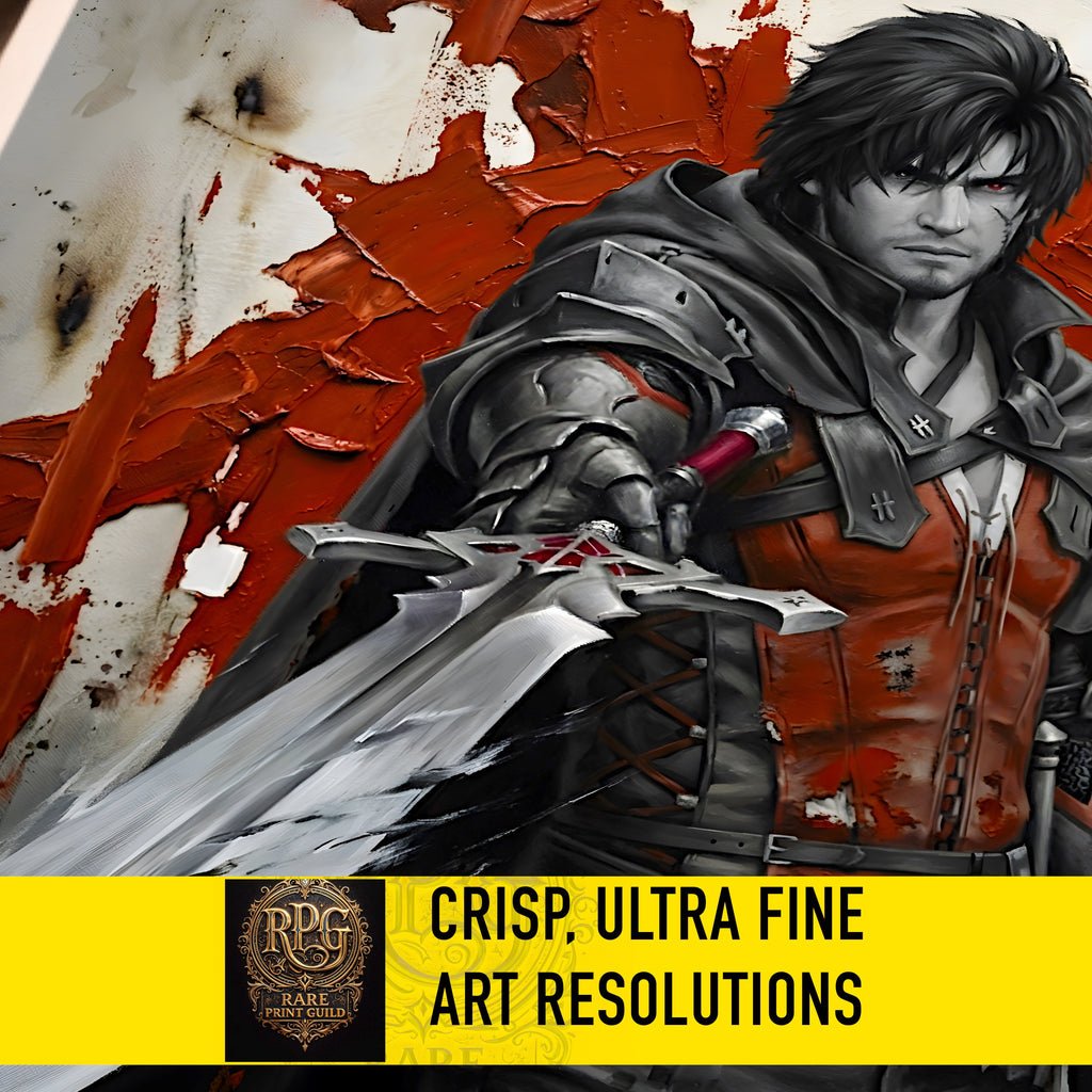 Clive Rosfield Monochrome Art Print | Final Fantasy XVI Poster | FF16 Clive Rosfield Wall Art