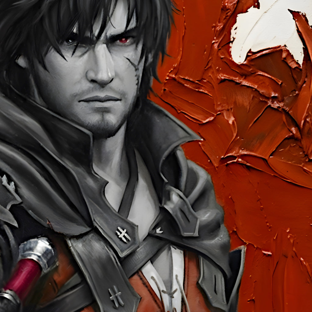 Clive Rosfield Monochrome Art Print | Final Fantasy XVI Poster | FF16 Clive Rosfield Wall Art